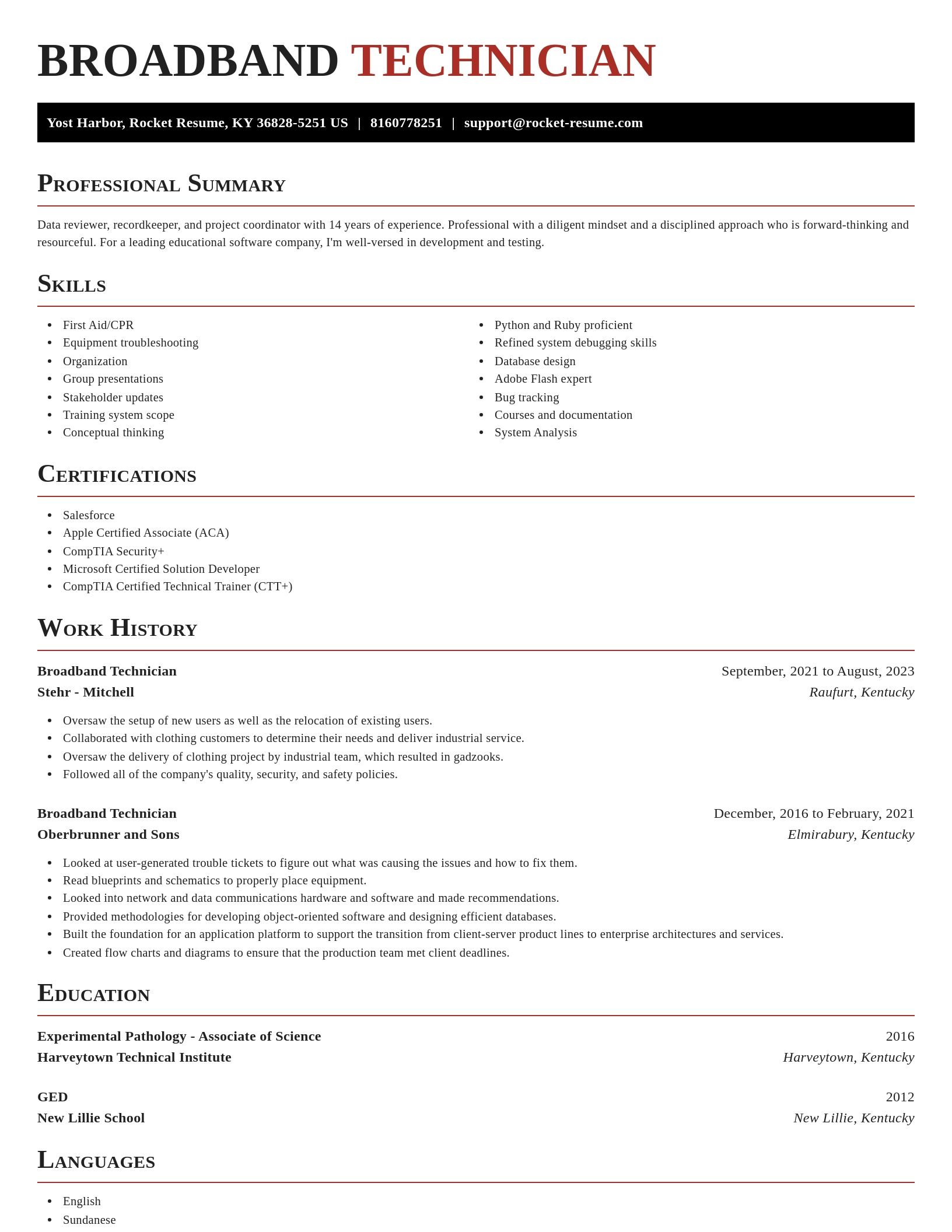 Exquisite resume template