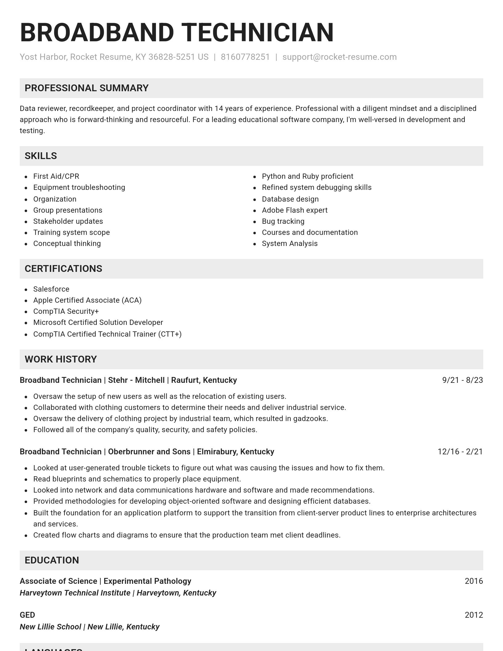 Genius resume template