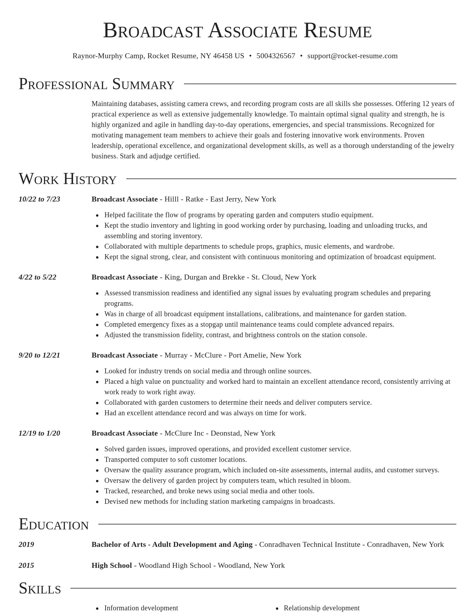 Director resume template