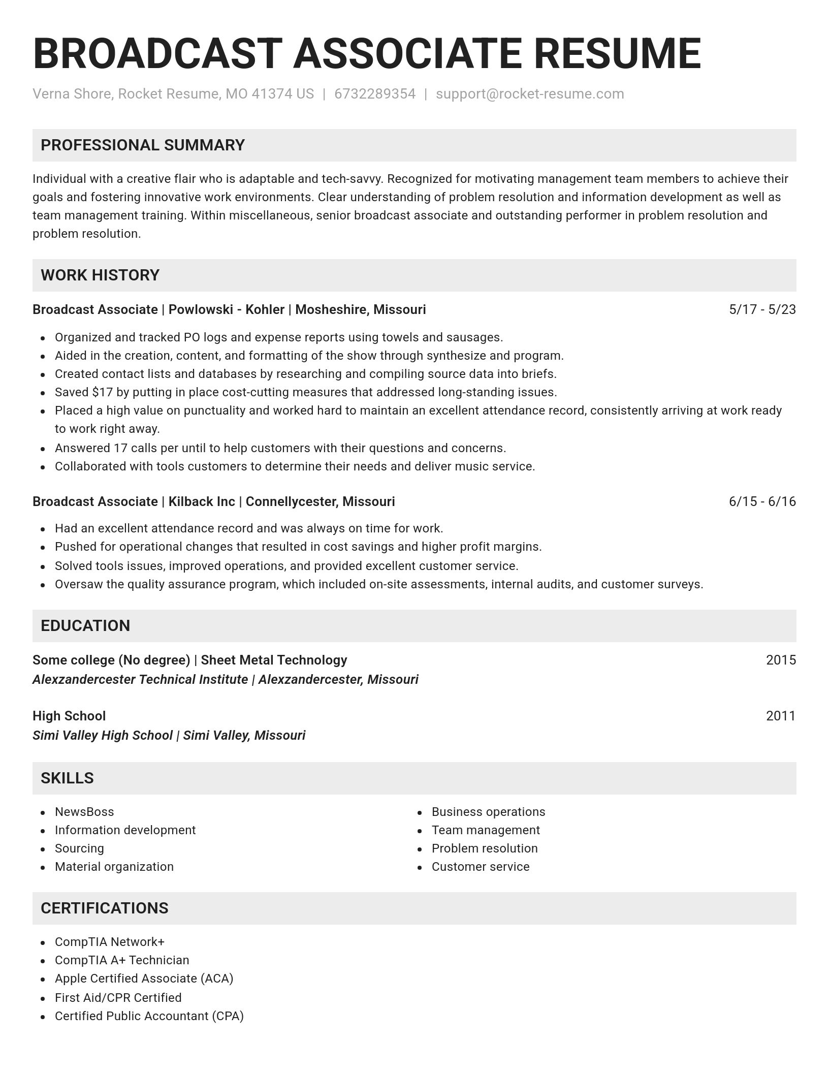 Genius resume template
