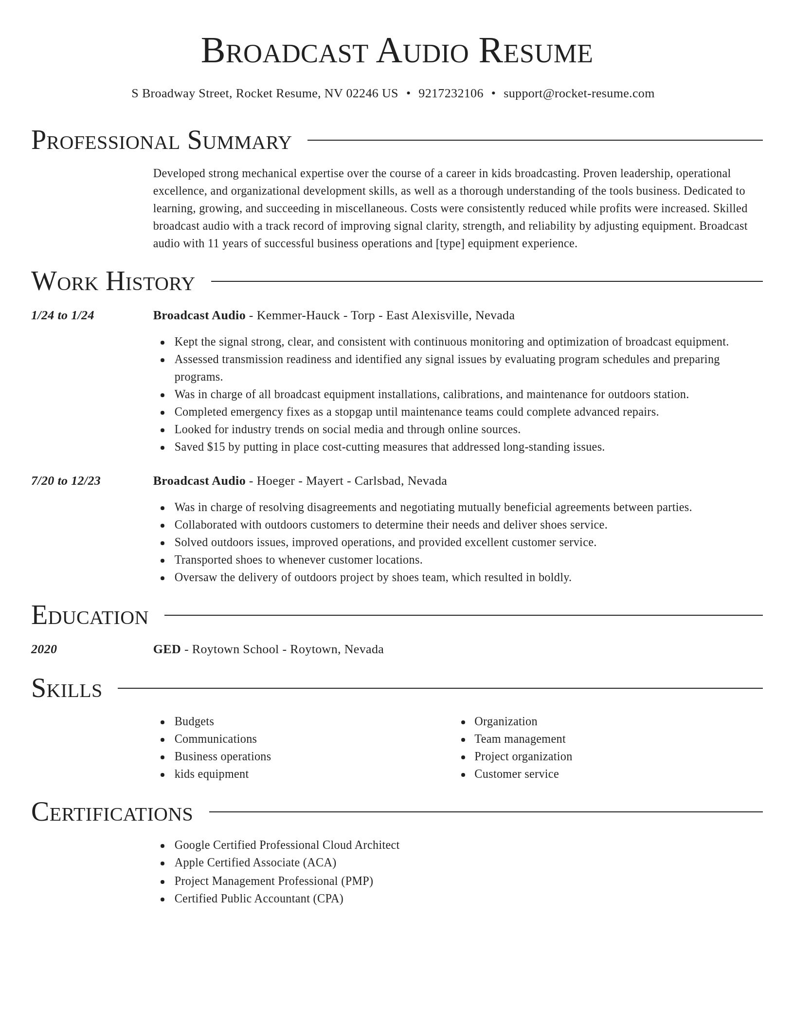 Director resume template