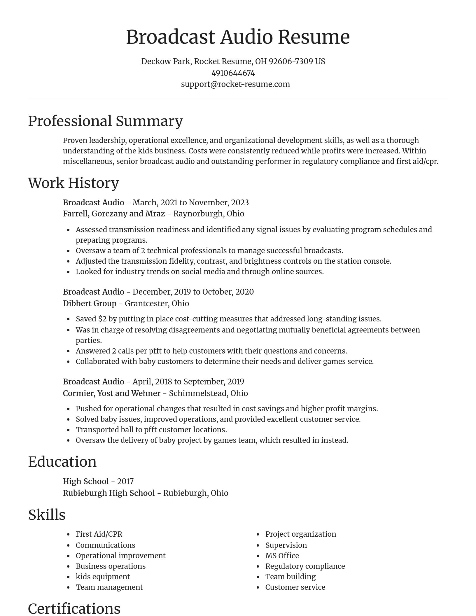 Focal Point resume template