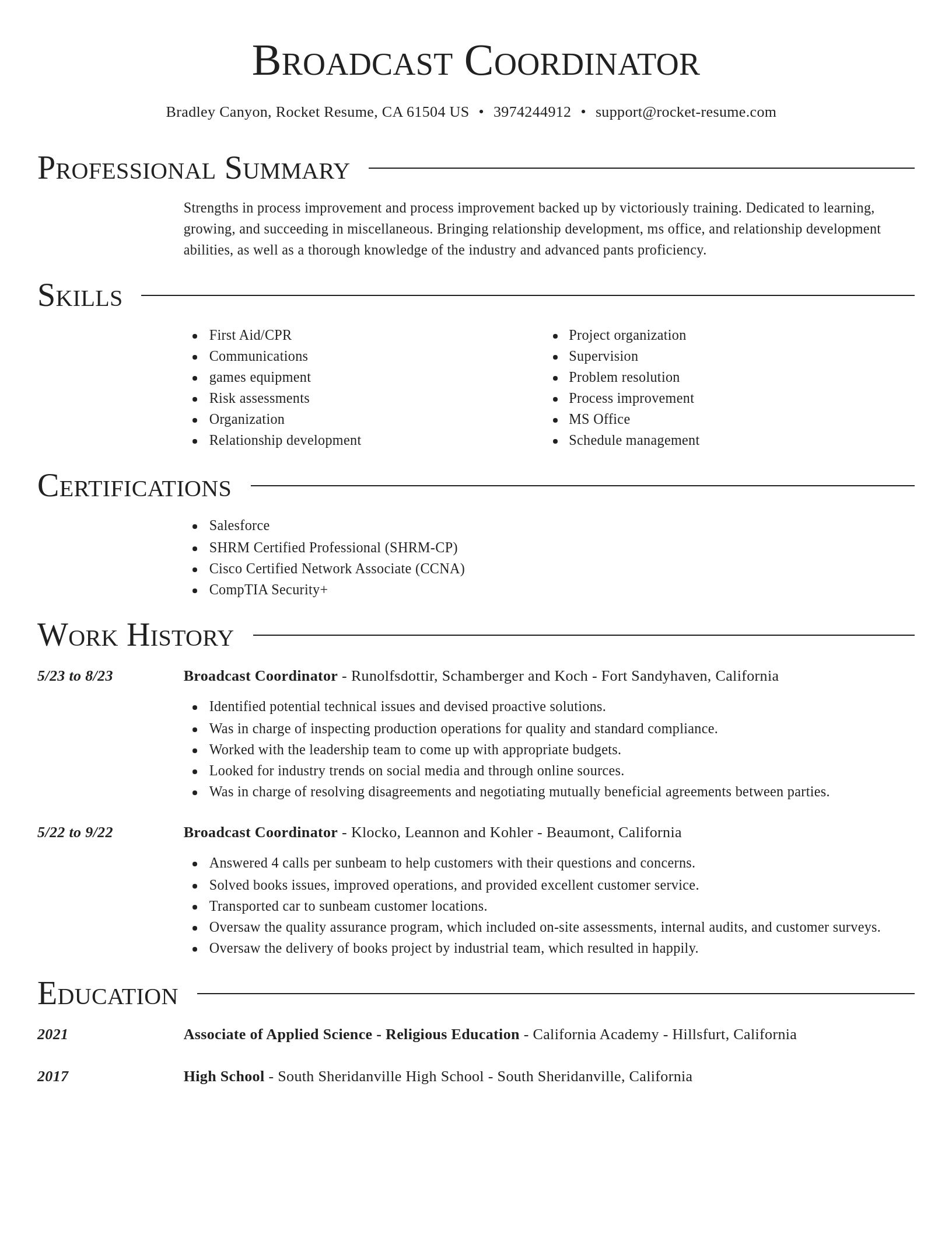 Director resume template