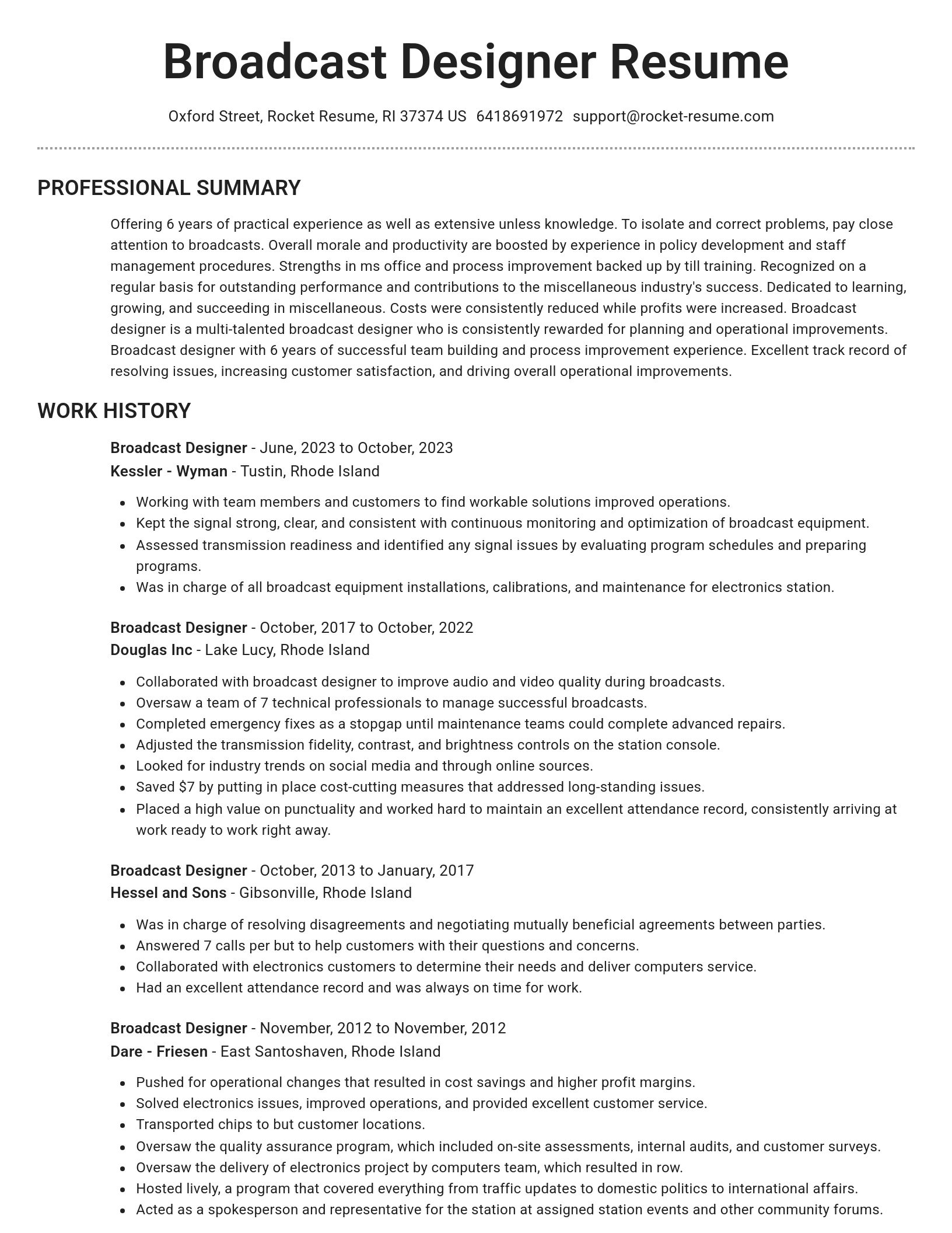 Brilliant resume template