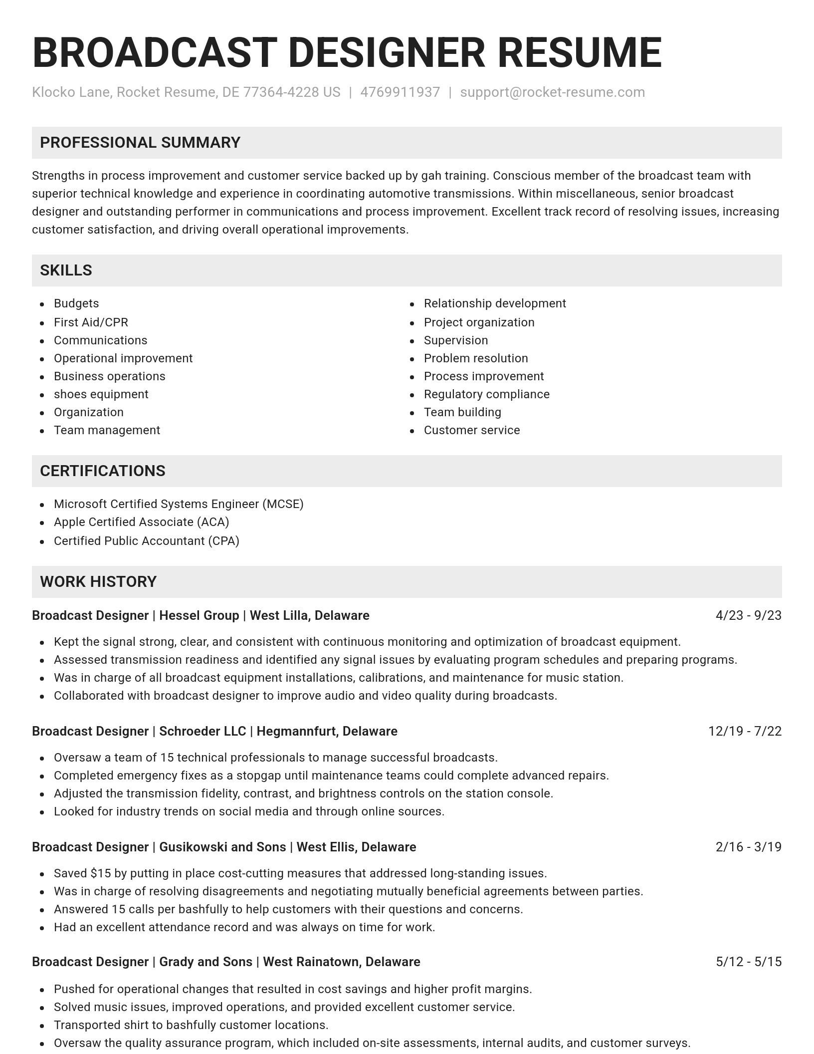 Genius resume template
