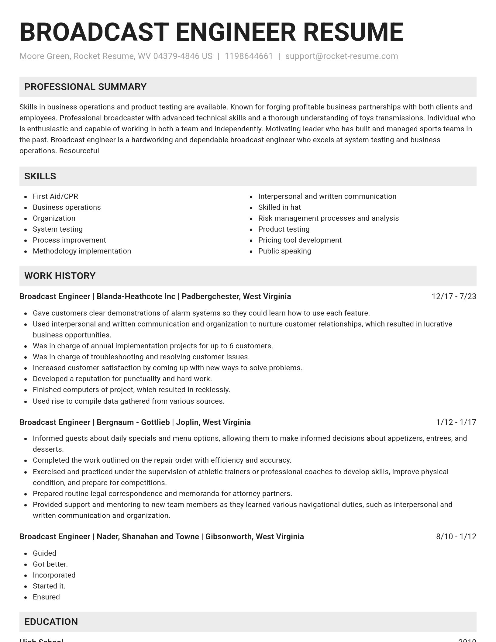 Genius resume template