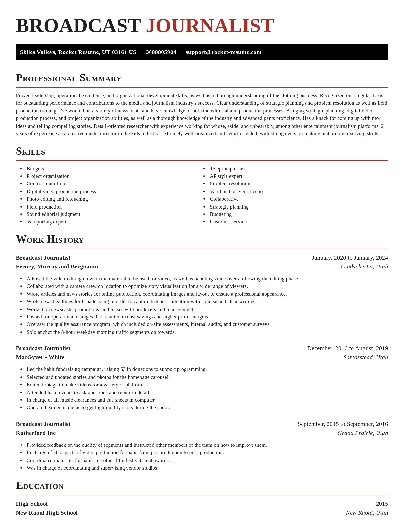 Exquisite resume template