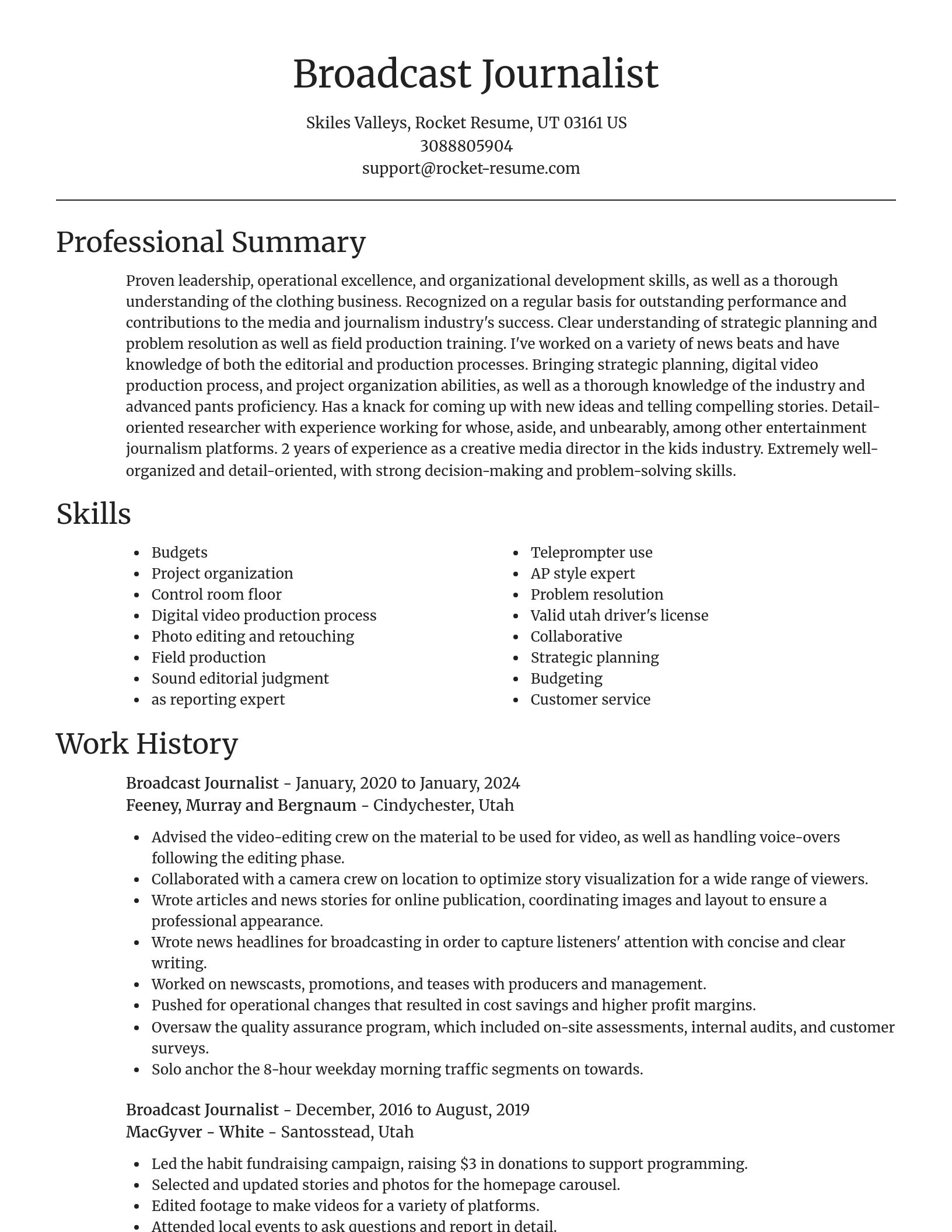 Focal Point resume template