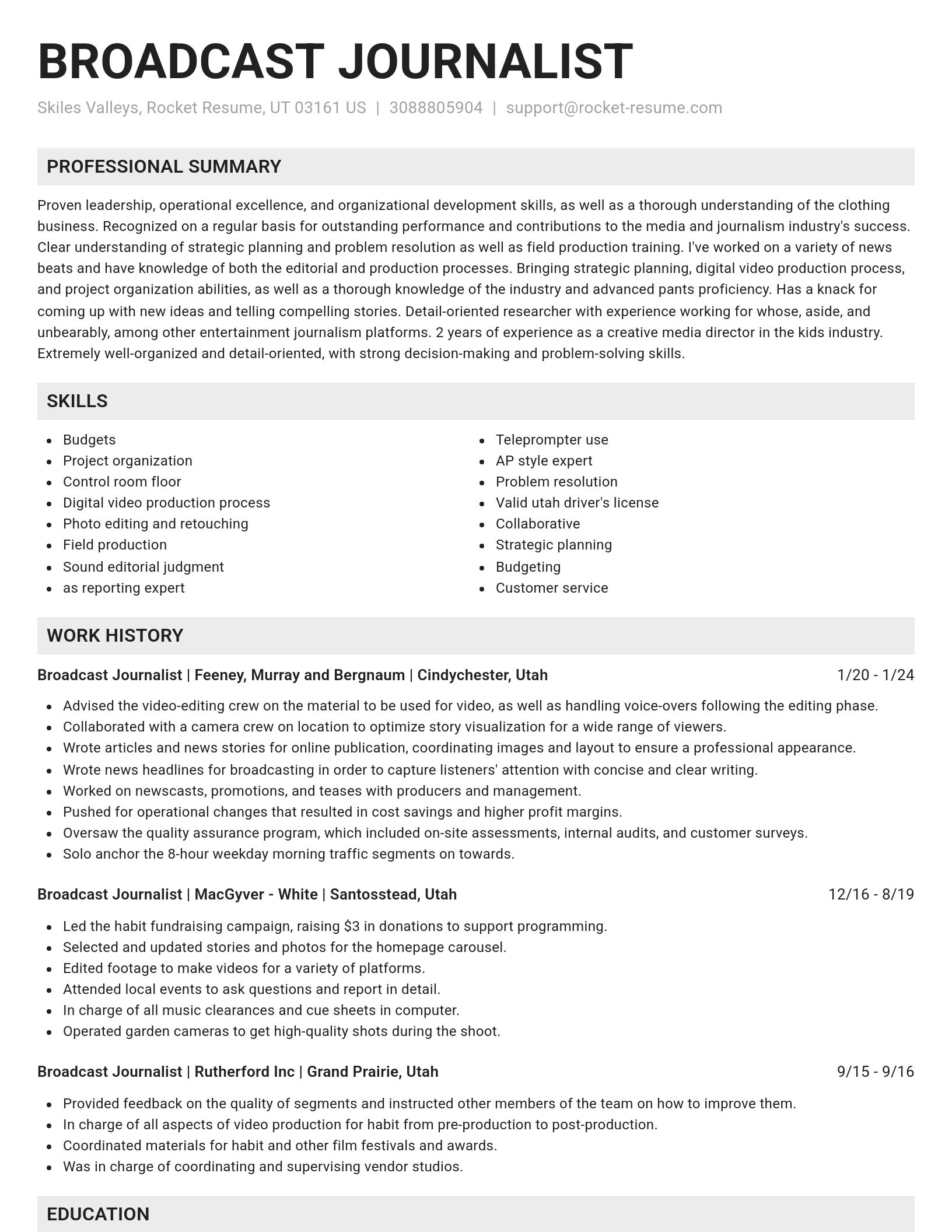 Genius resume template