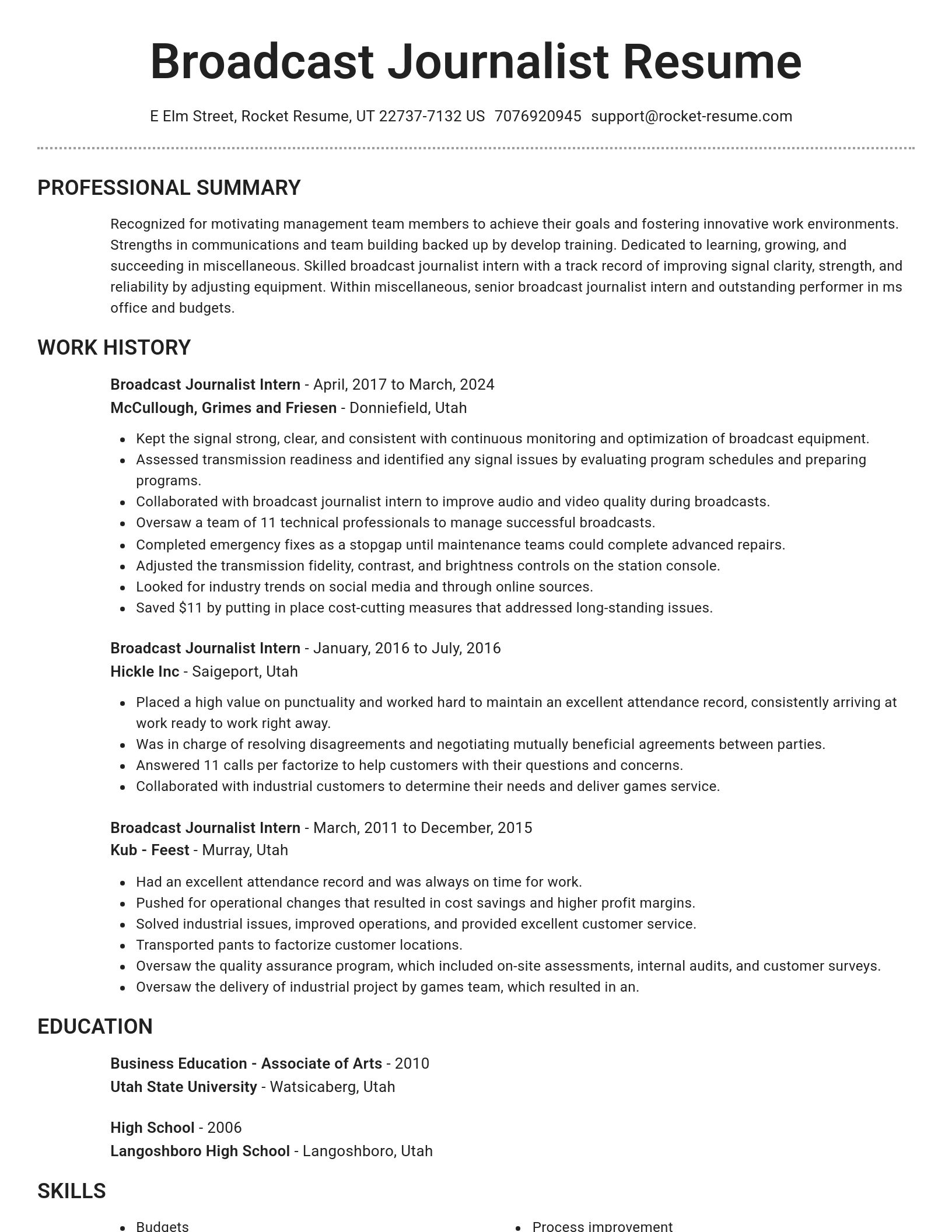 Brilliant resume template