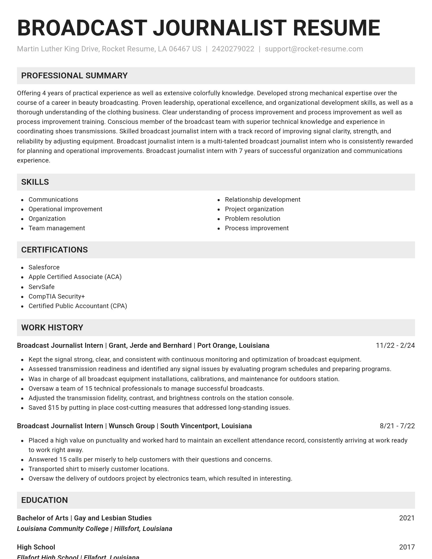 Genius resume template
