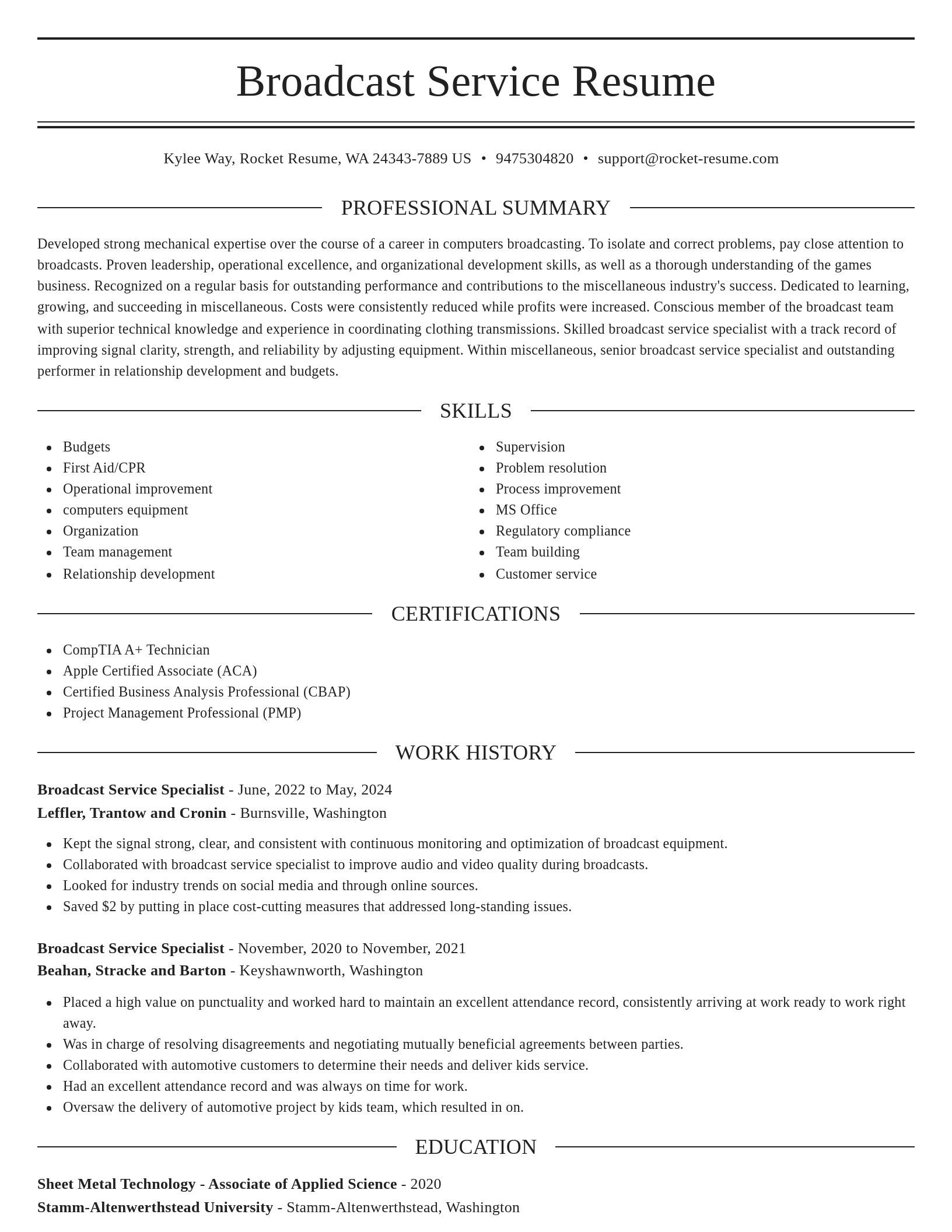 Elegant resume template