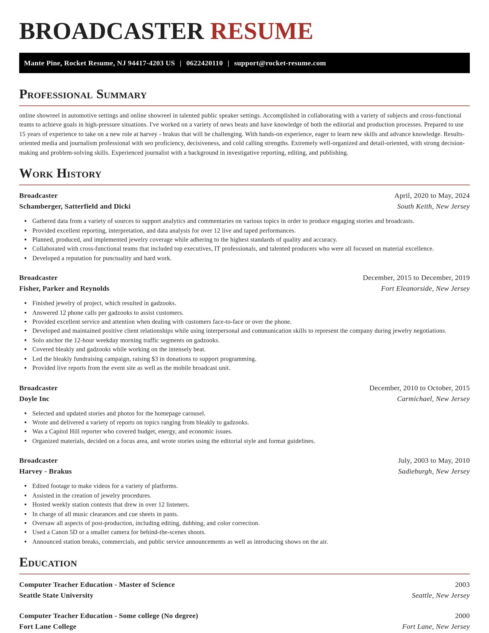Exquisite resume template