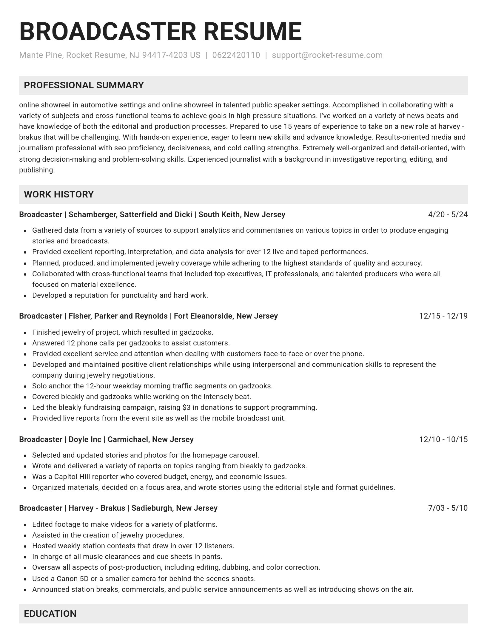 Genius resume template