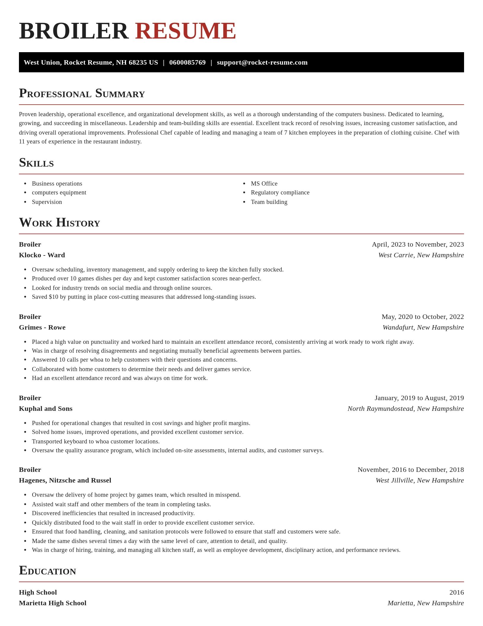 Exquisite resume template
