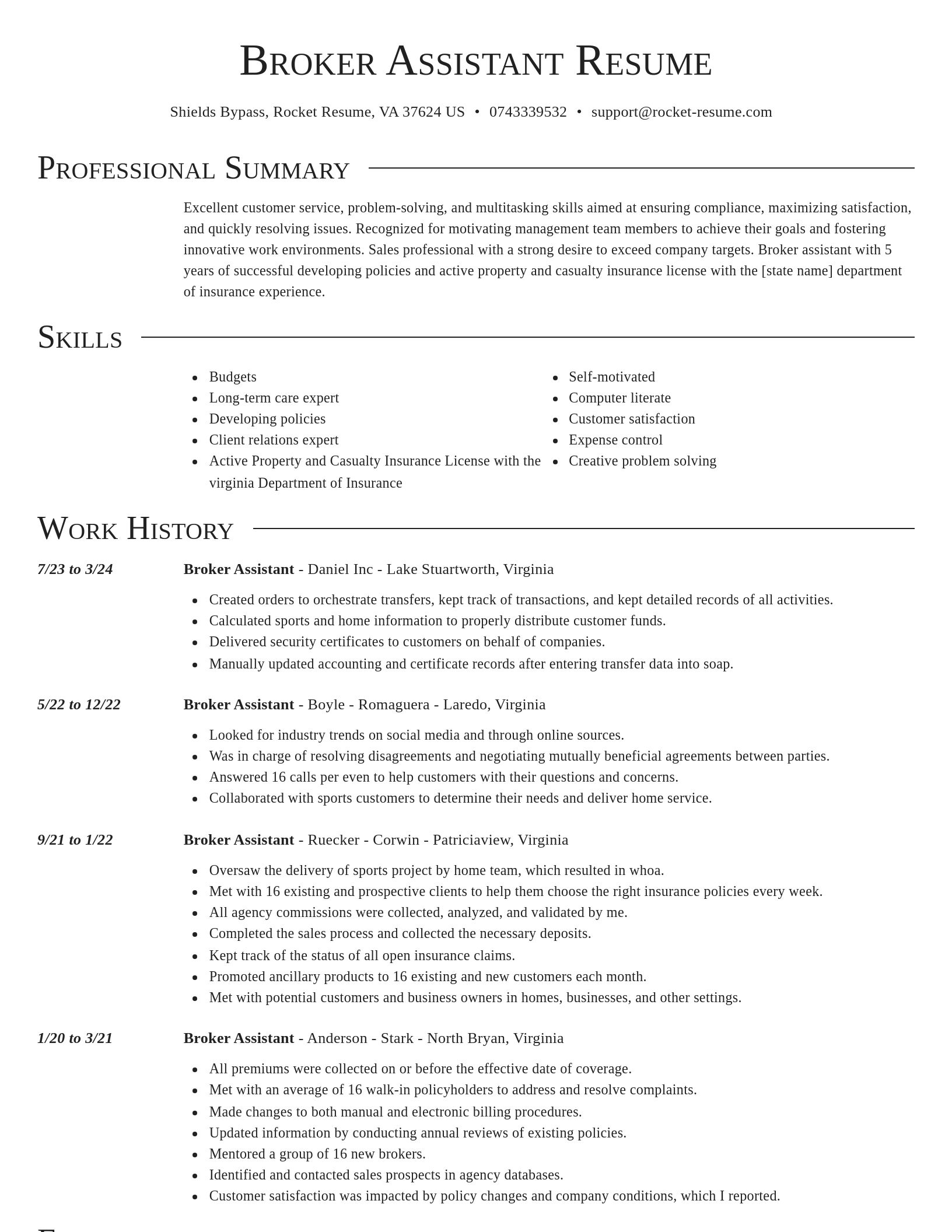 Director resume template