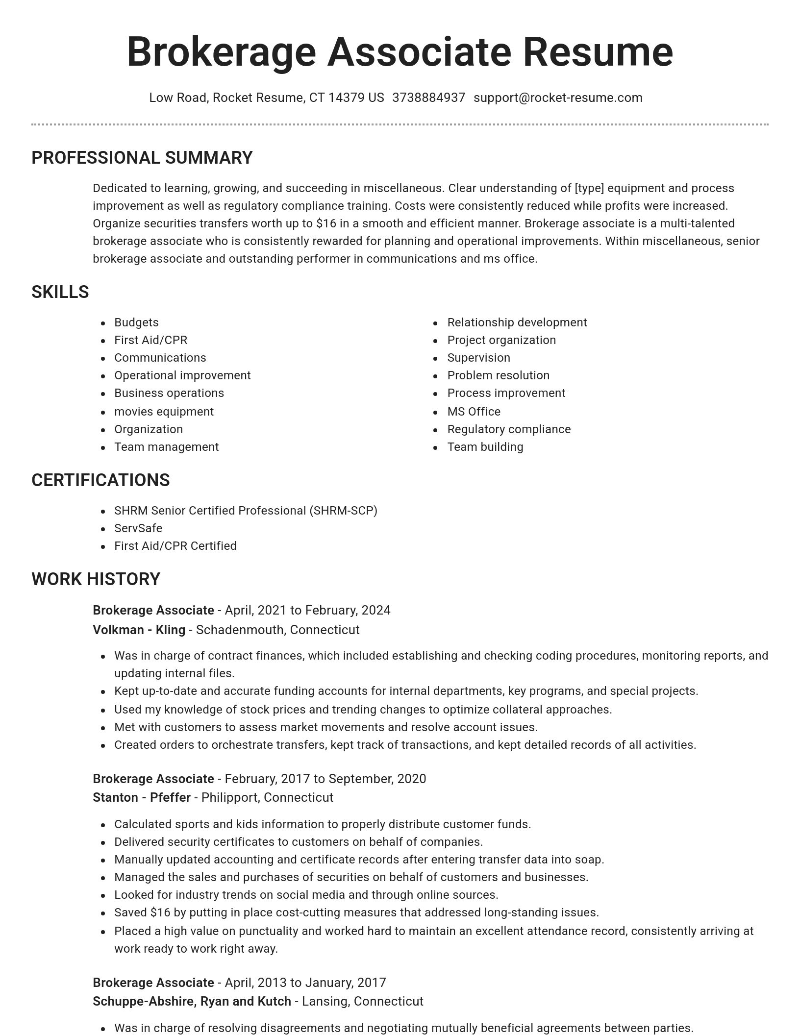 Brilliant resume template