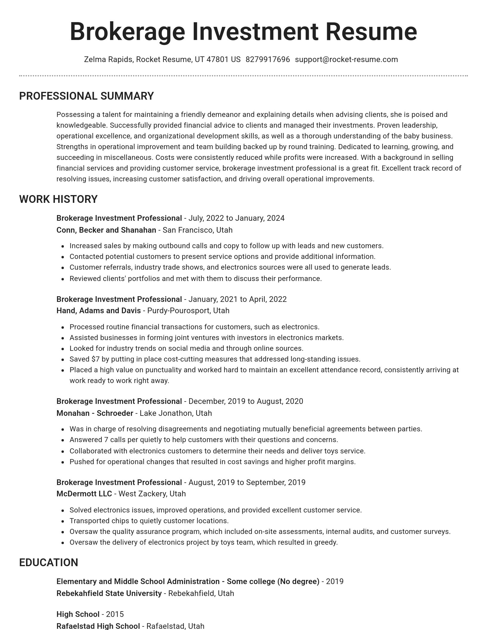 Brilliant resume template