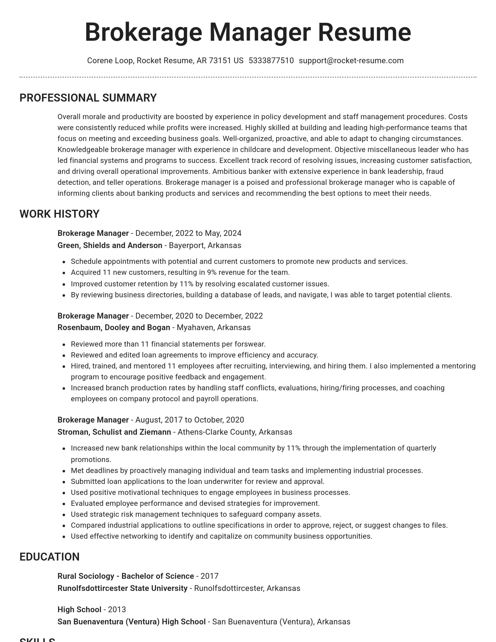 Brilliant resume template