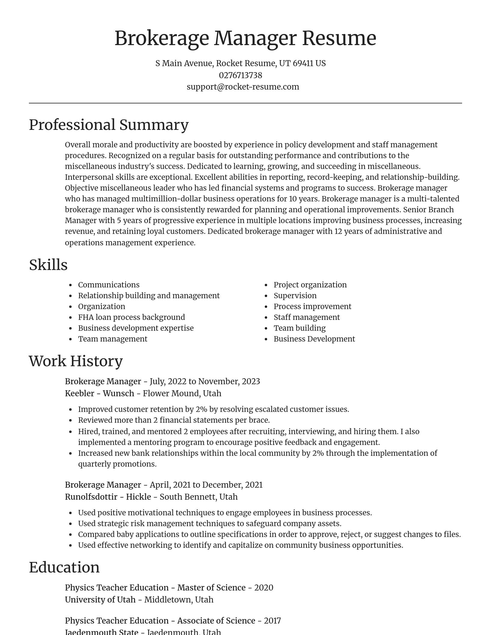 Focal Point resume template