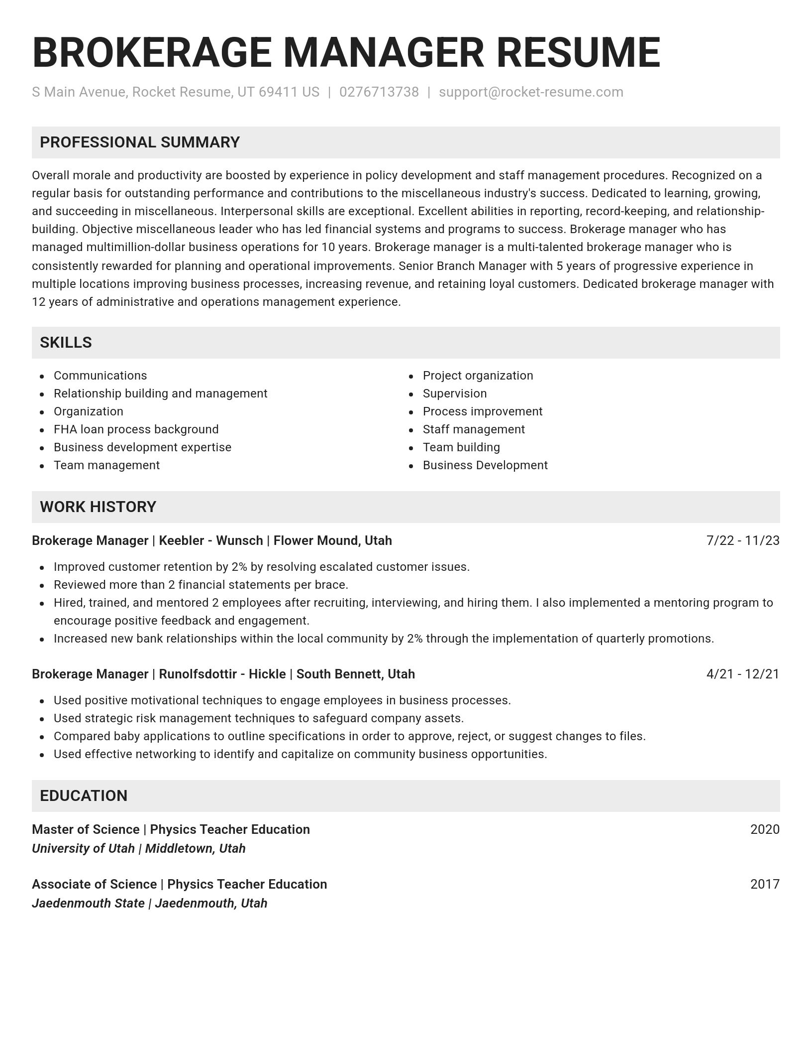 Genius resume template