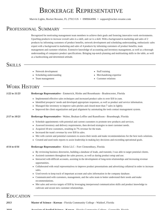 Director resume template
