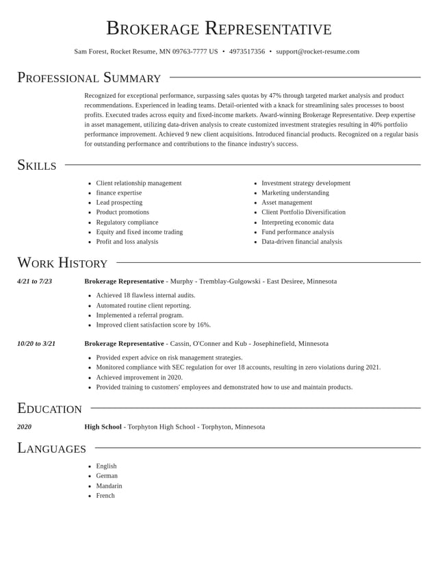 Director resume template