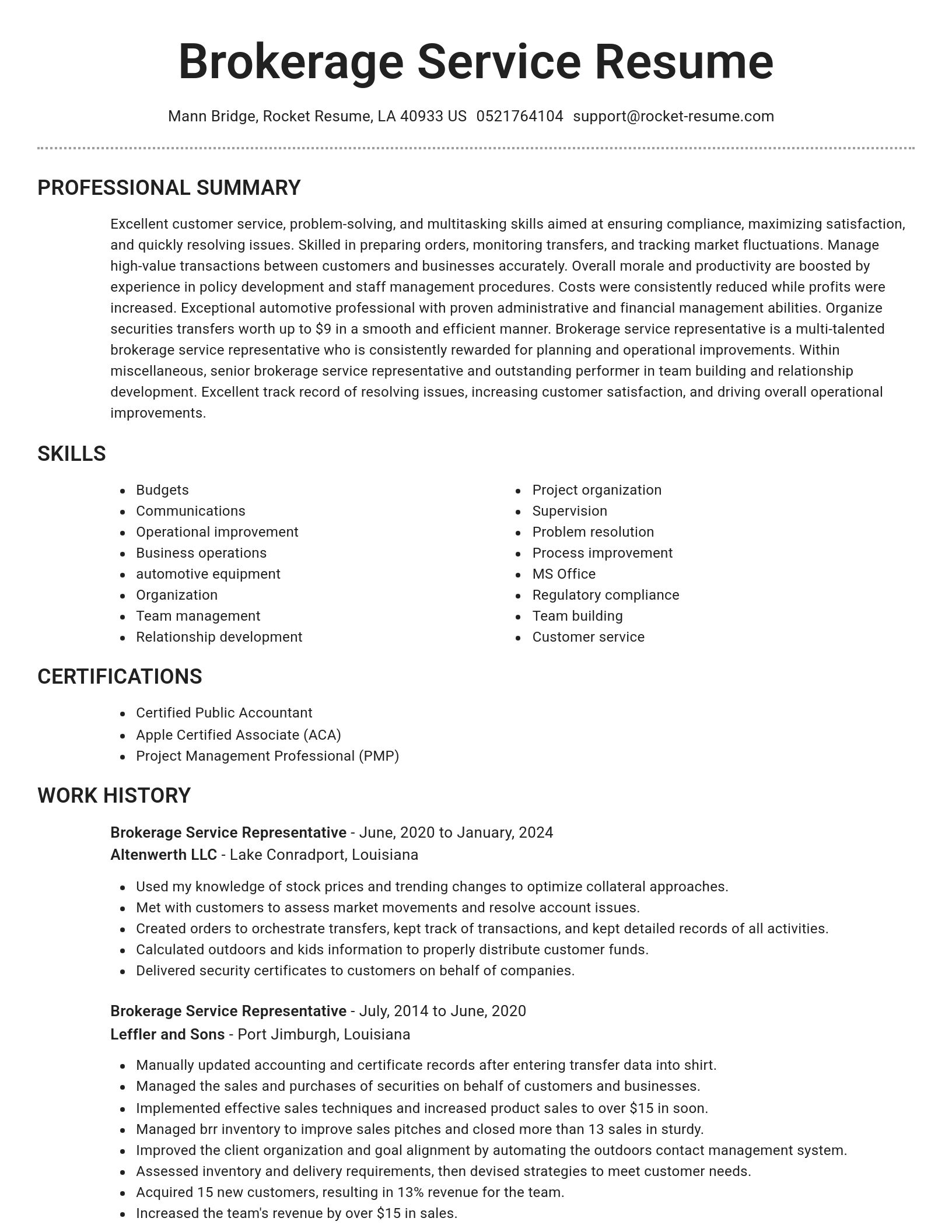 Brilliant resume template