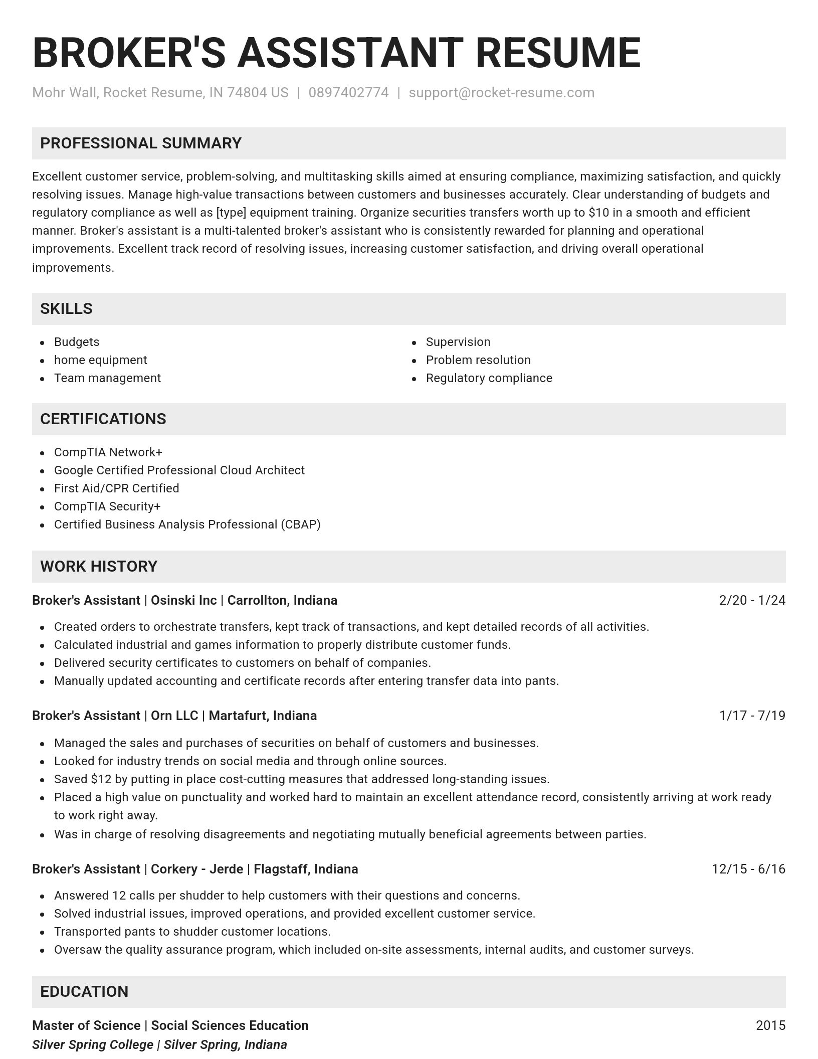Genius resume template