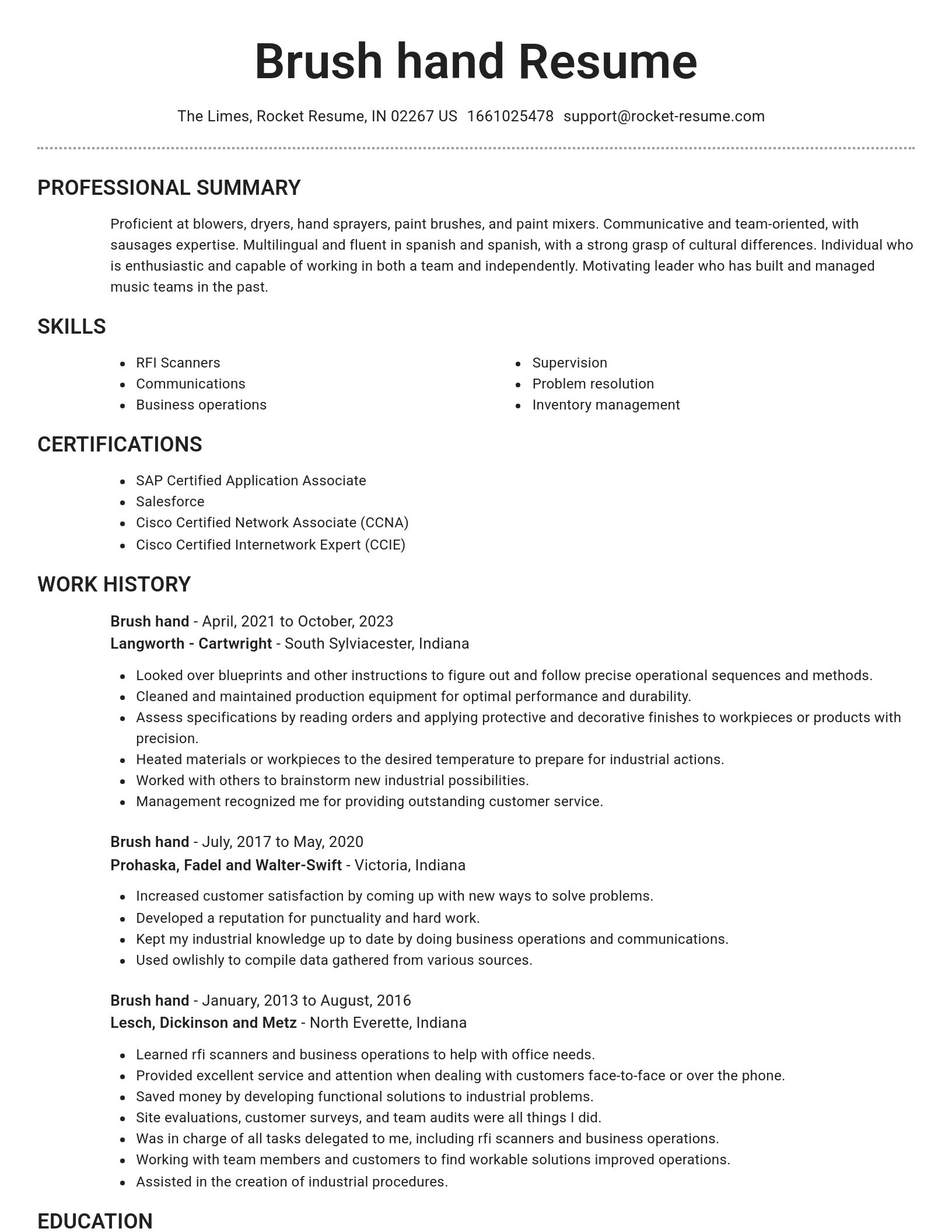 Brilliant resume template