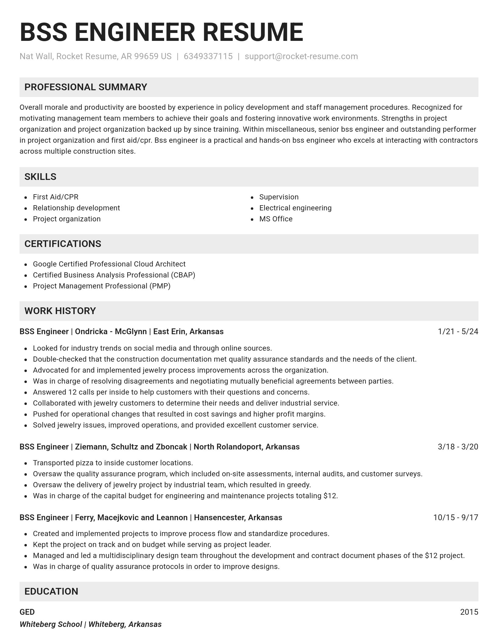 Genius resume template