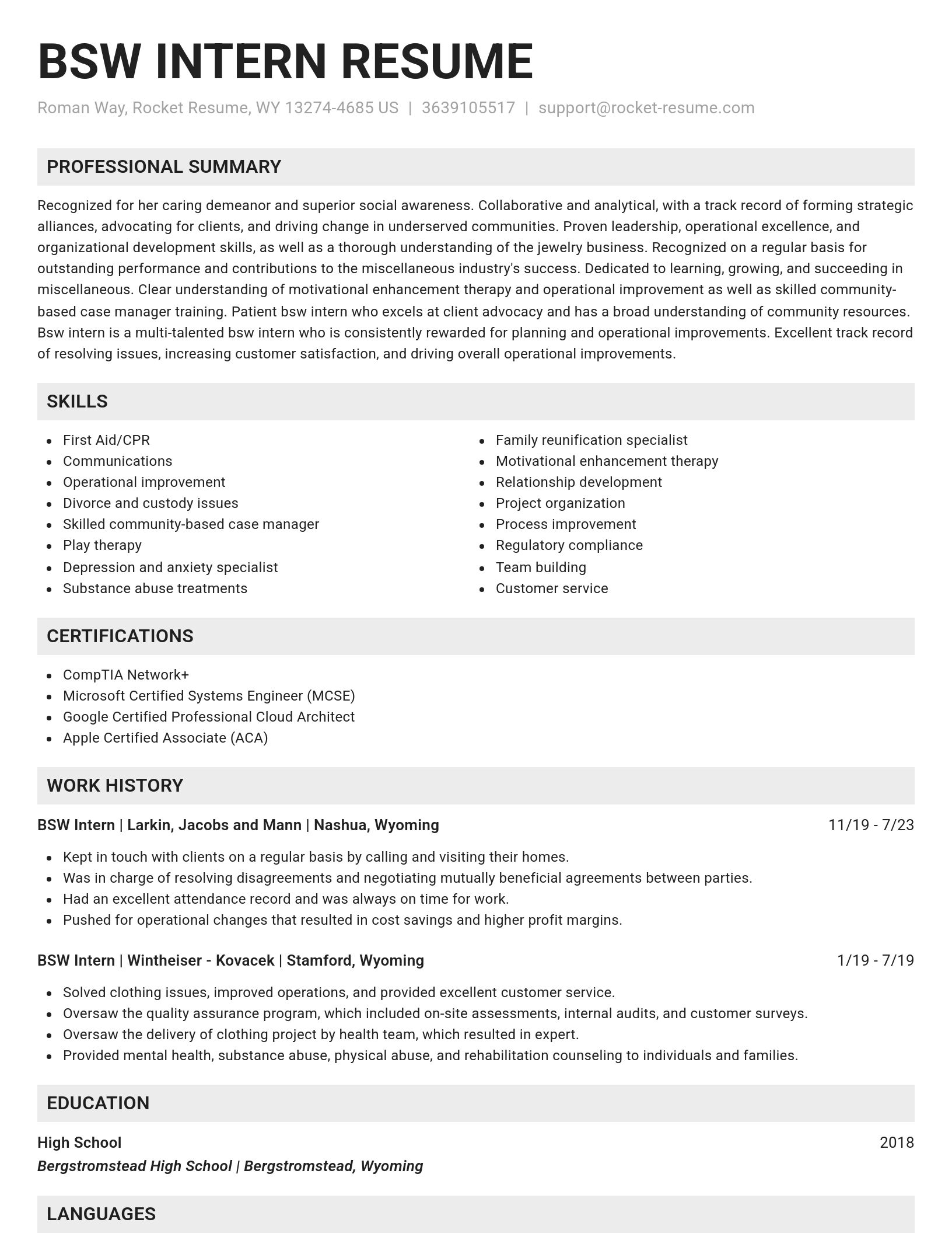 Genius resume template