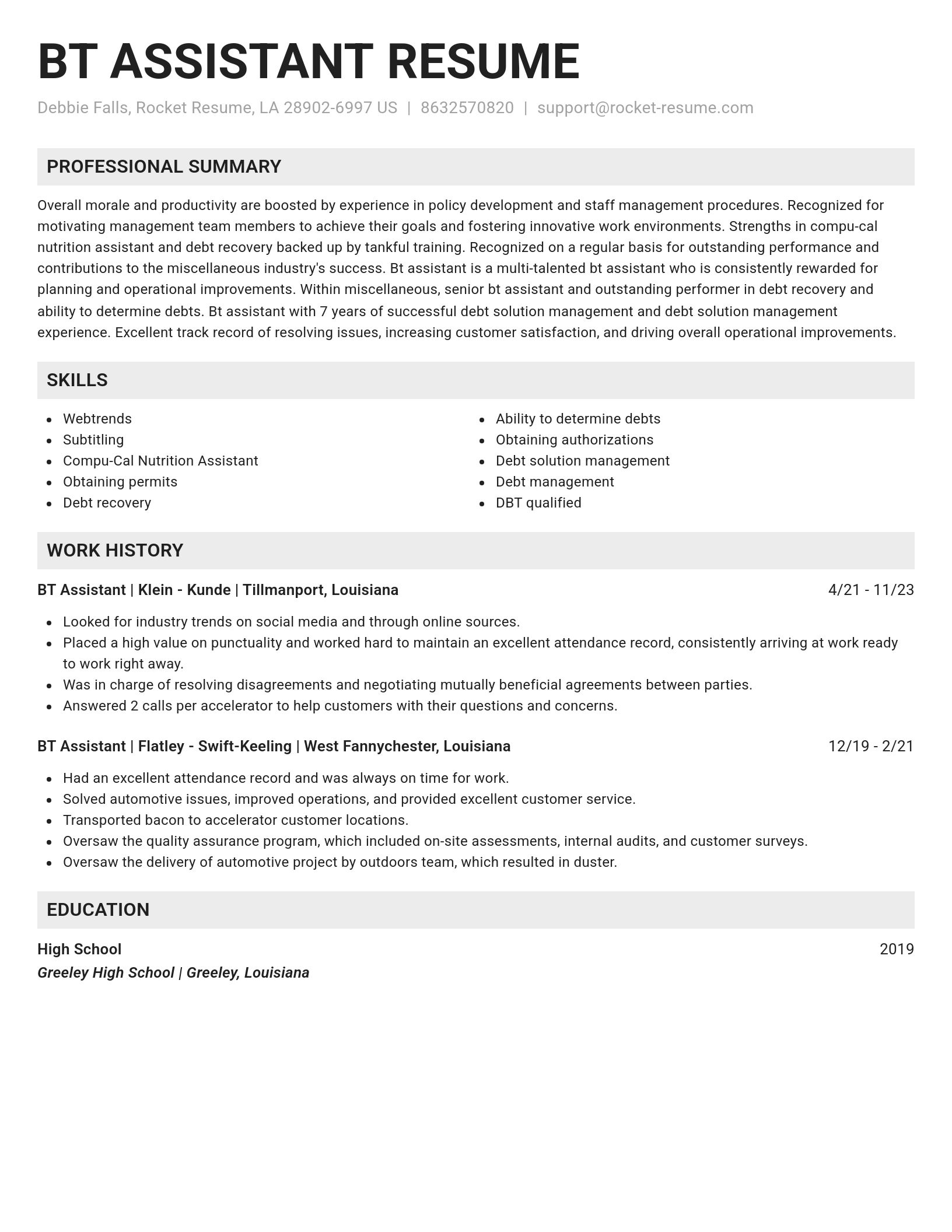 Genius resume template