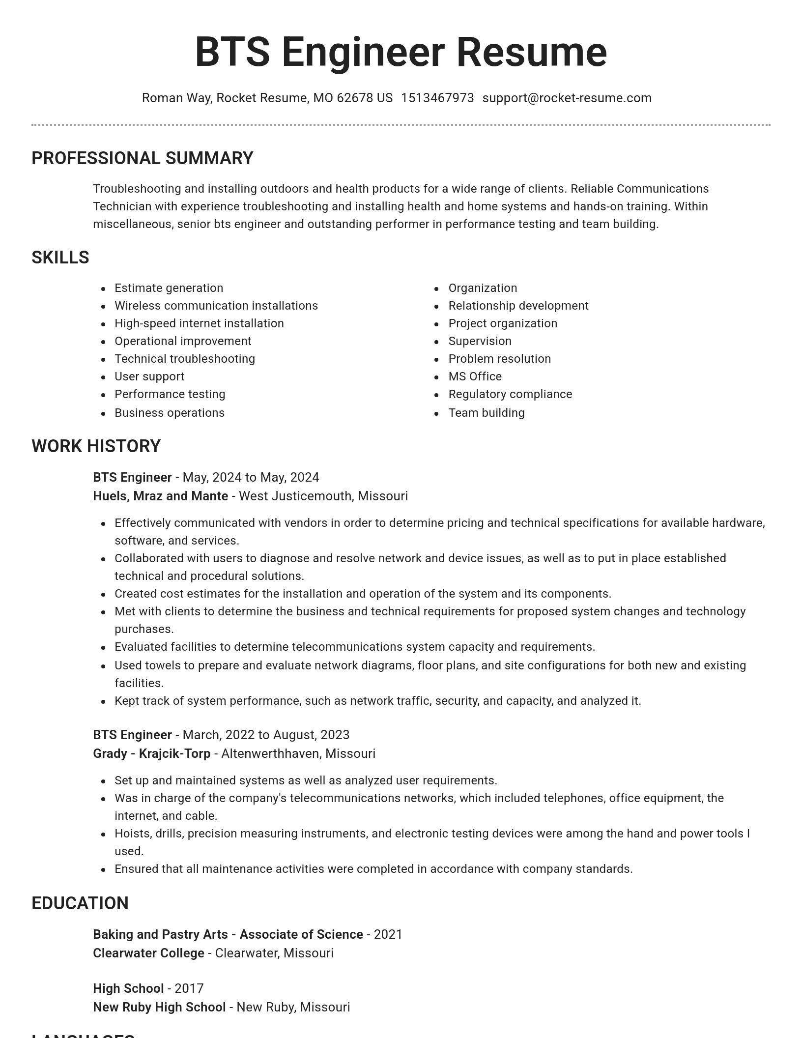 Brilliant resume template