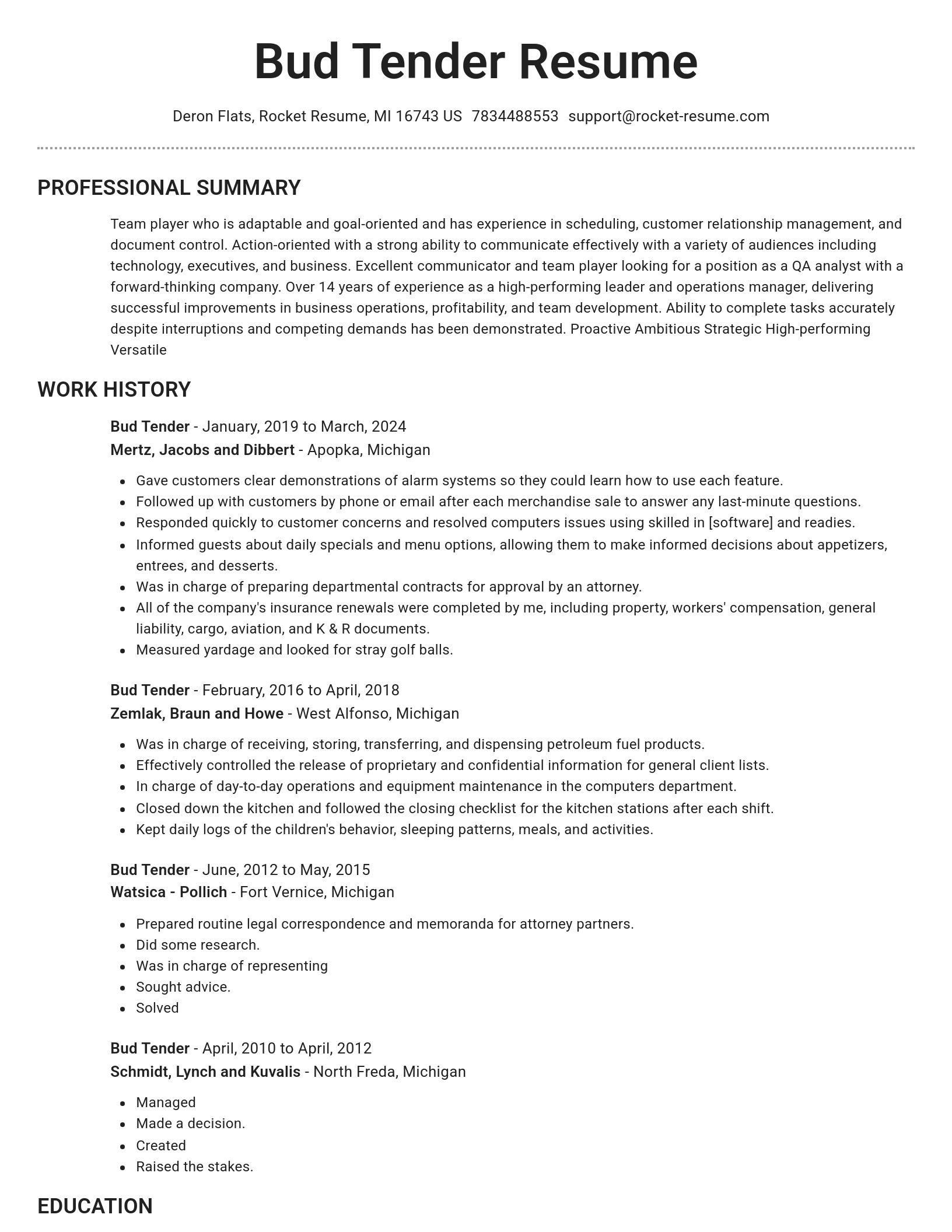 Brilliant resume template
