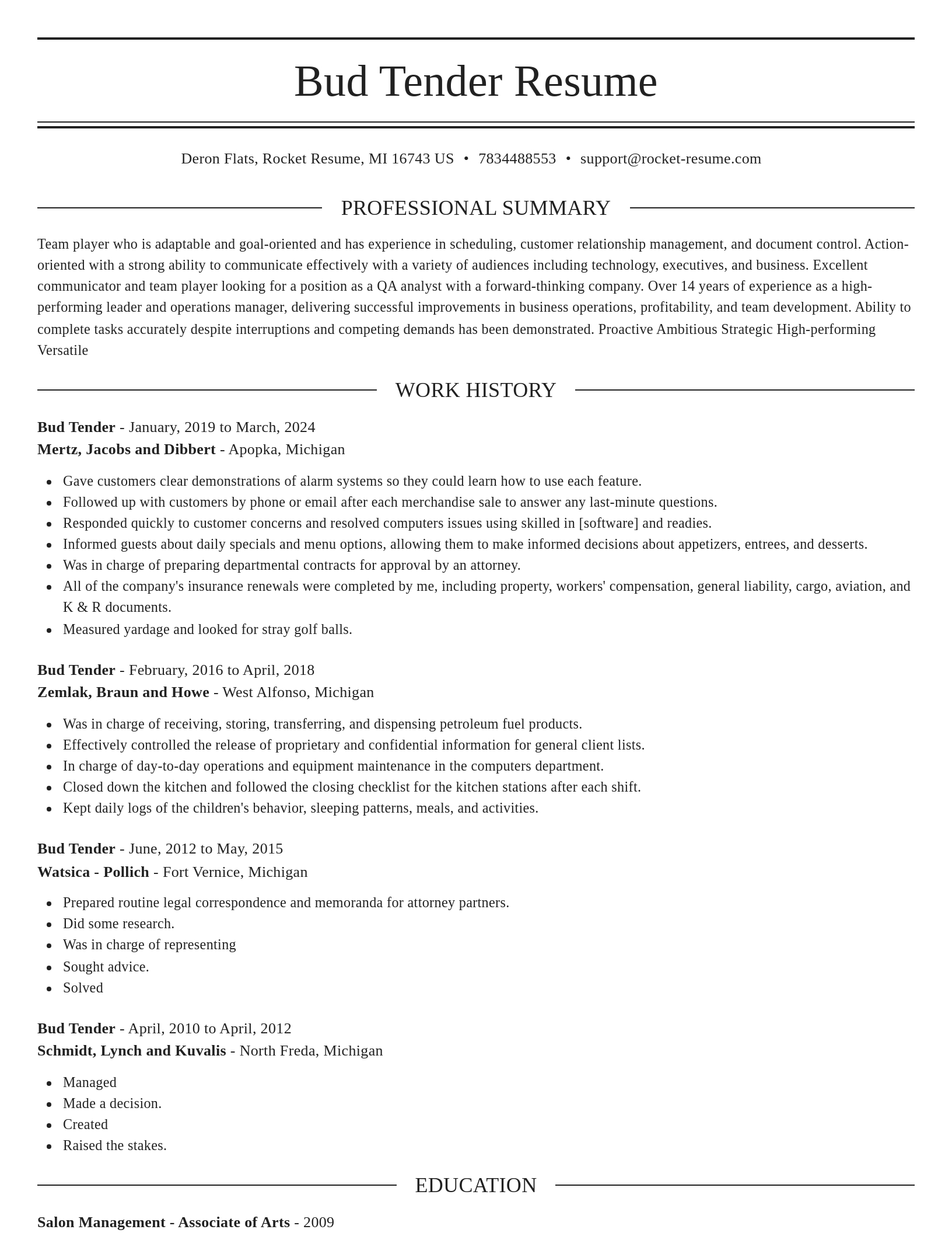 Elegant resume template