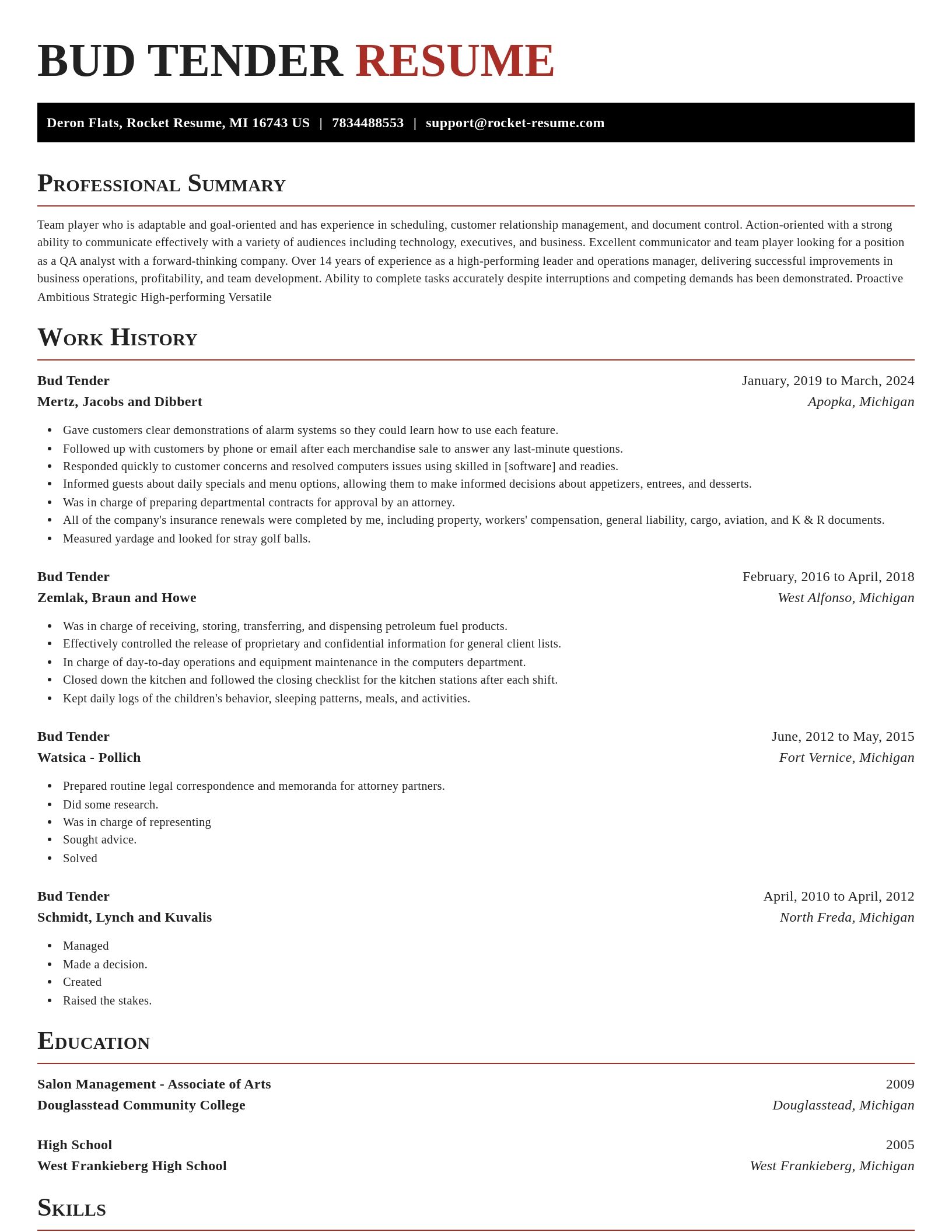 Exquisite resume template