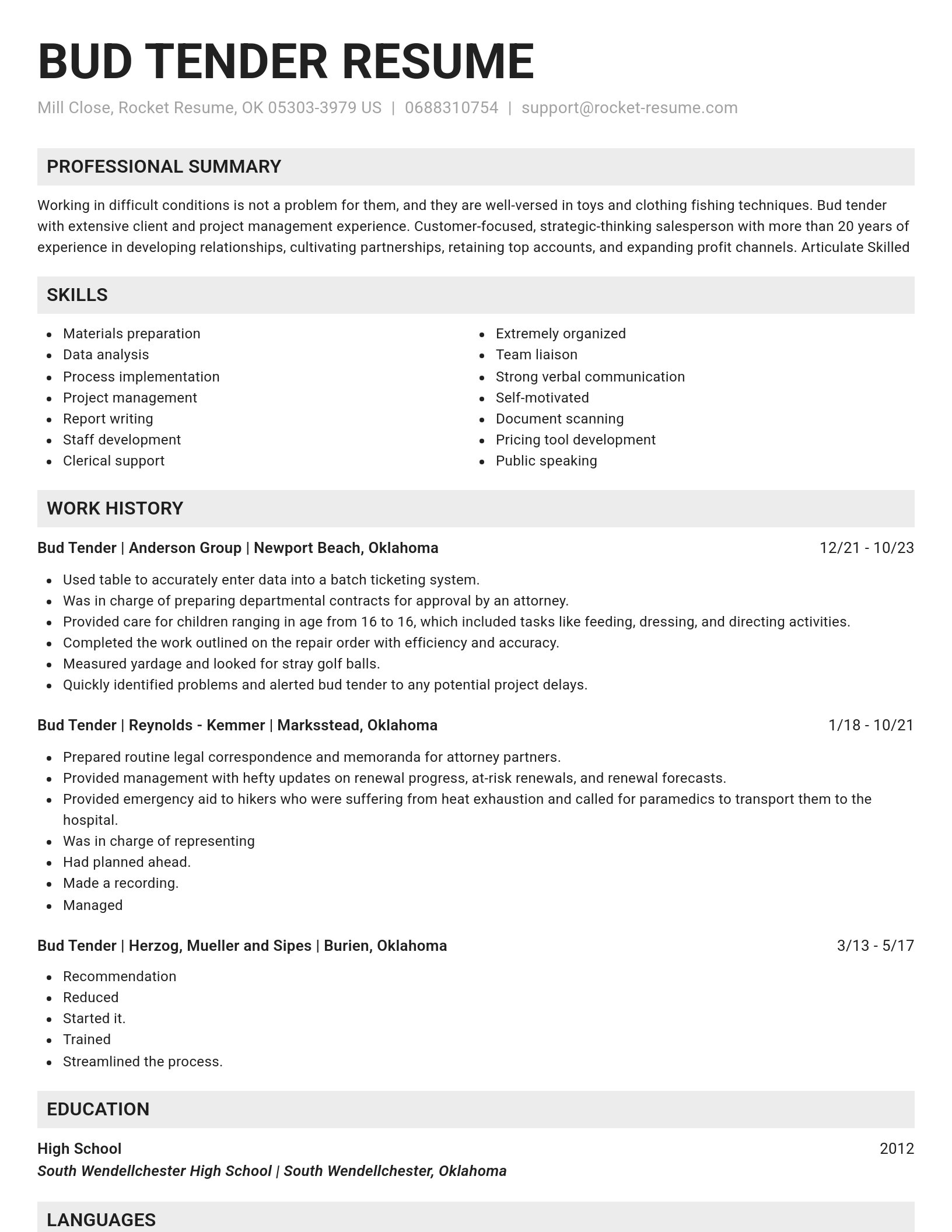Genius resume template
