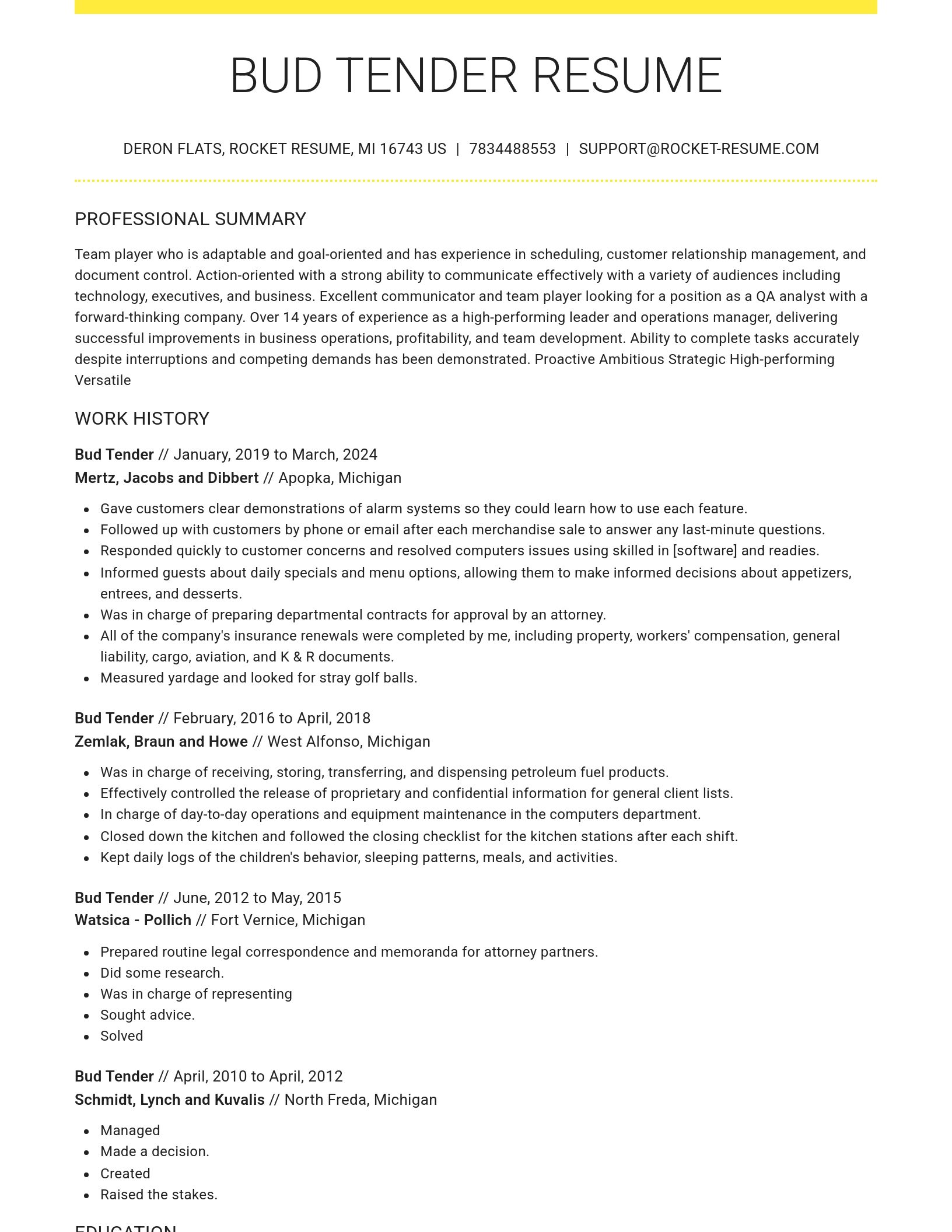 Grand resume template
