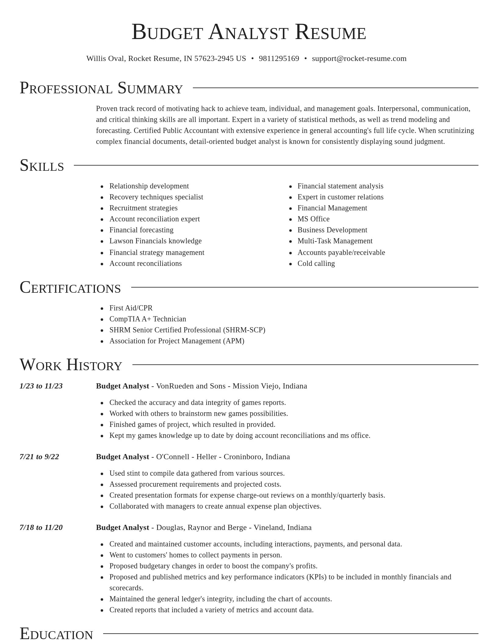 Director resume template