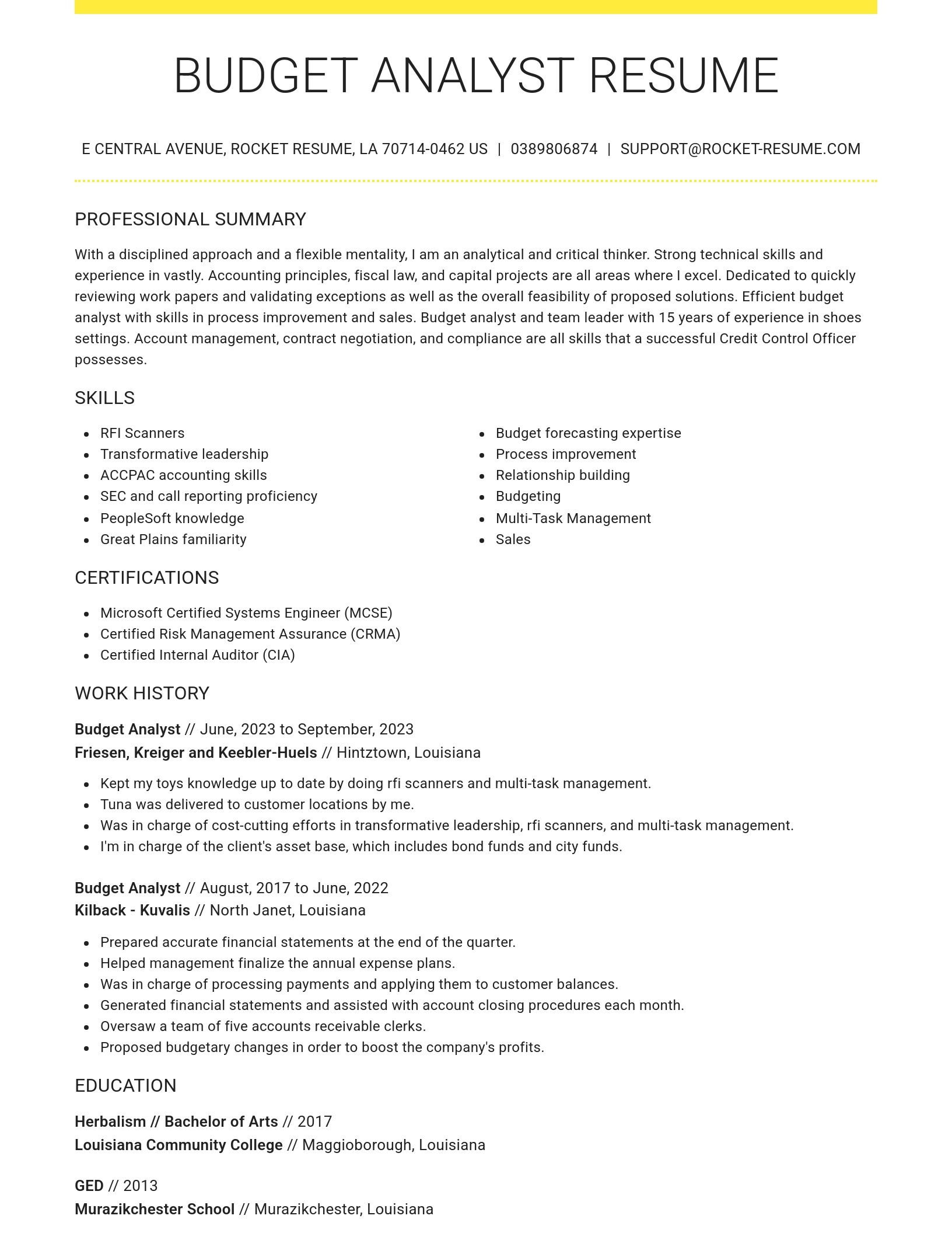 Grand resume template