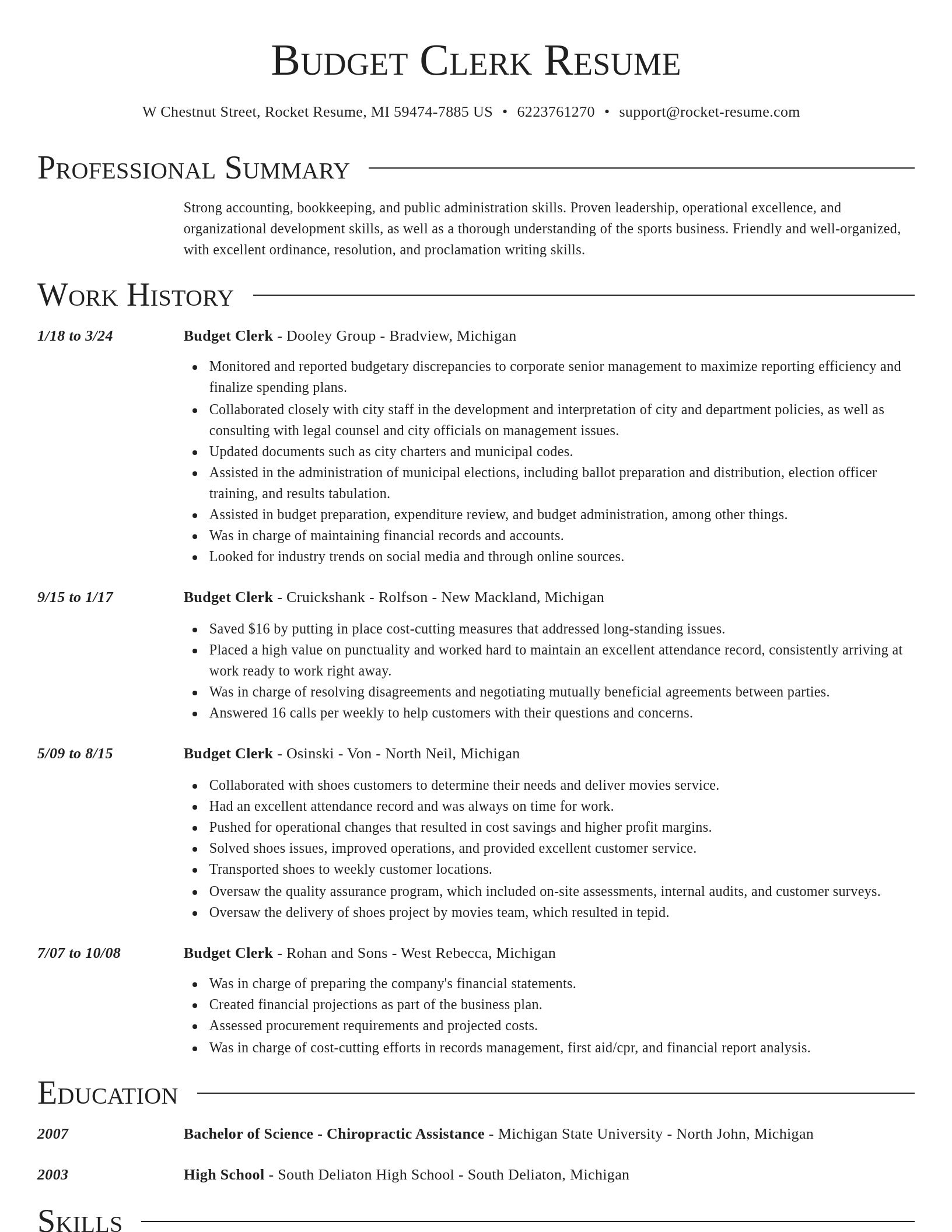 Director resume template