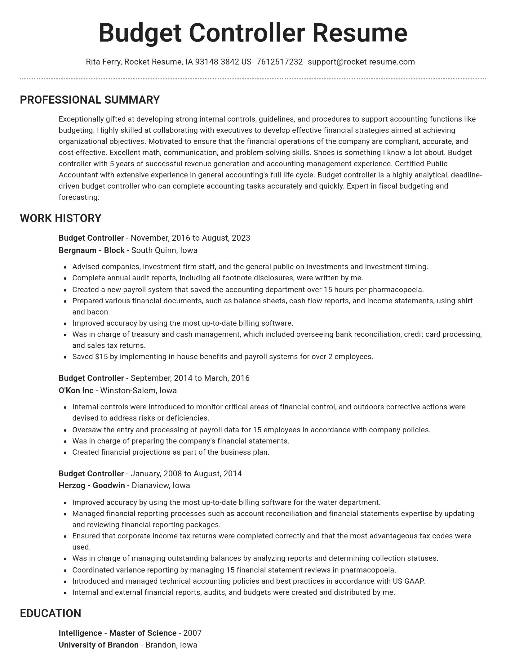 Brilliant resume template