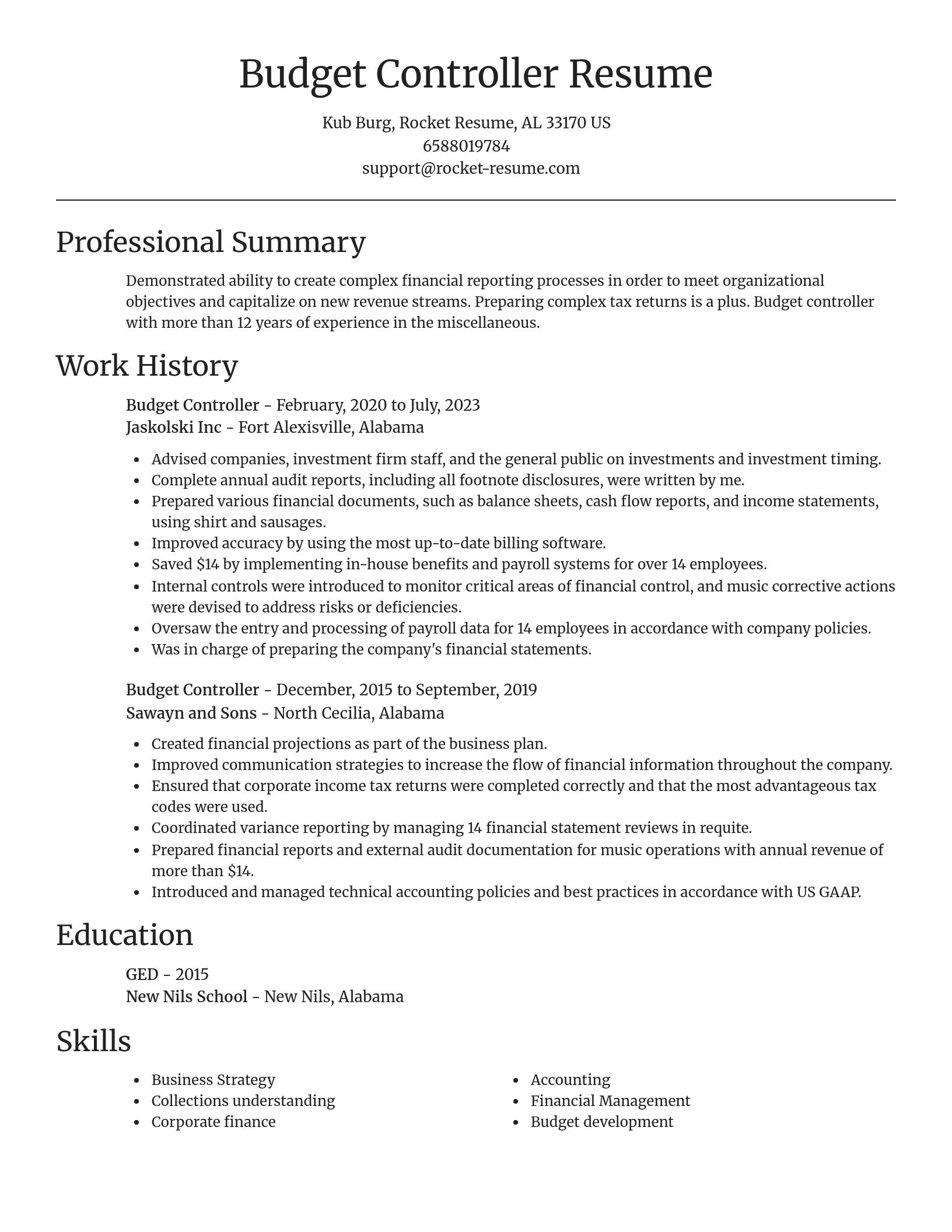 Focal Point resume template
