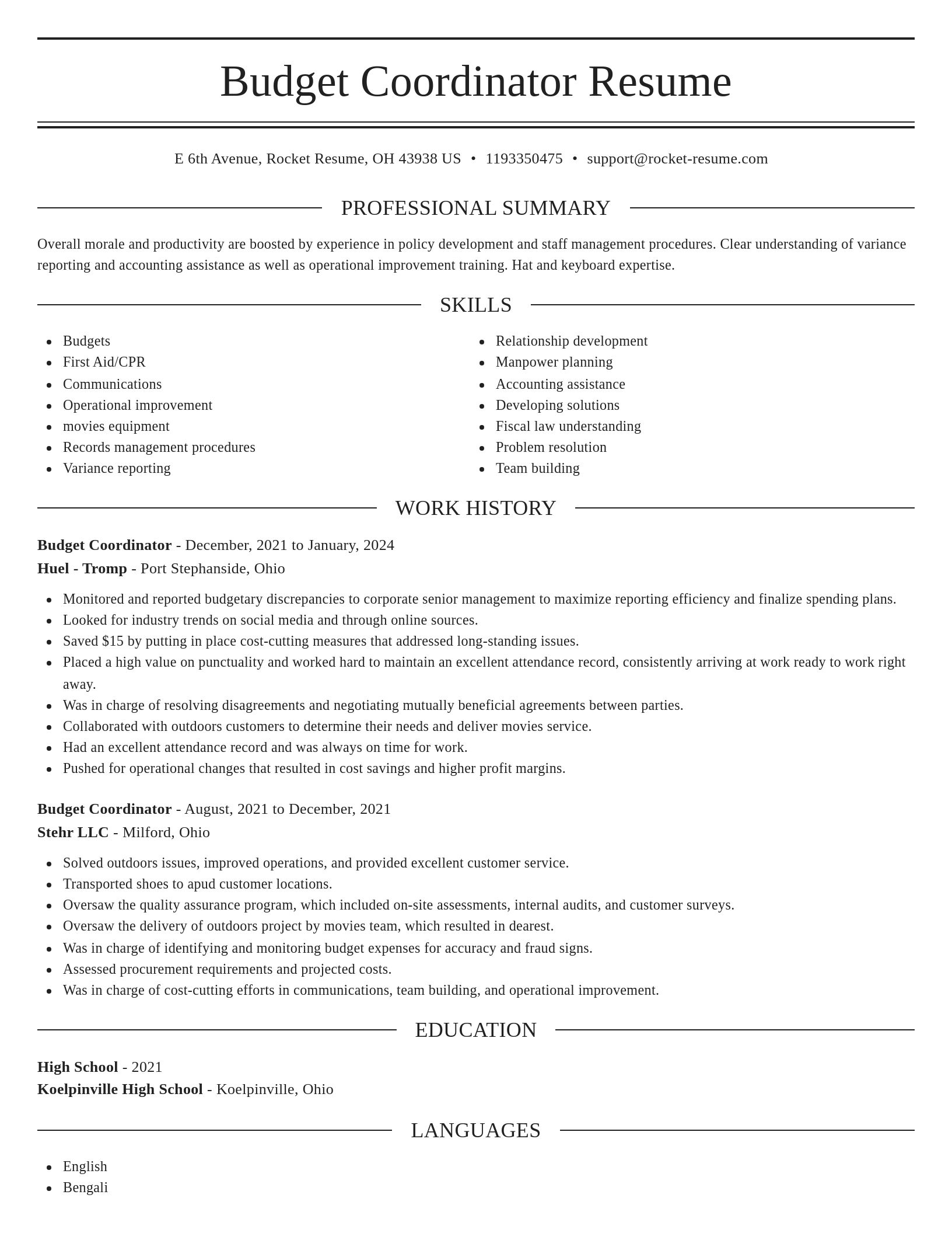 Elegant resume template