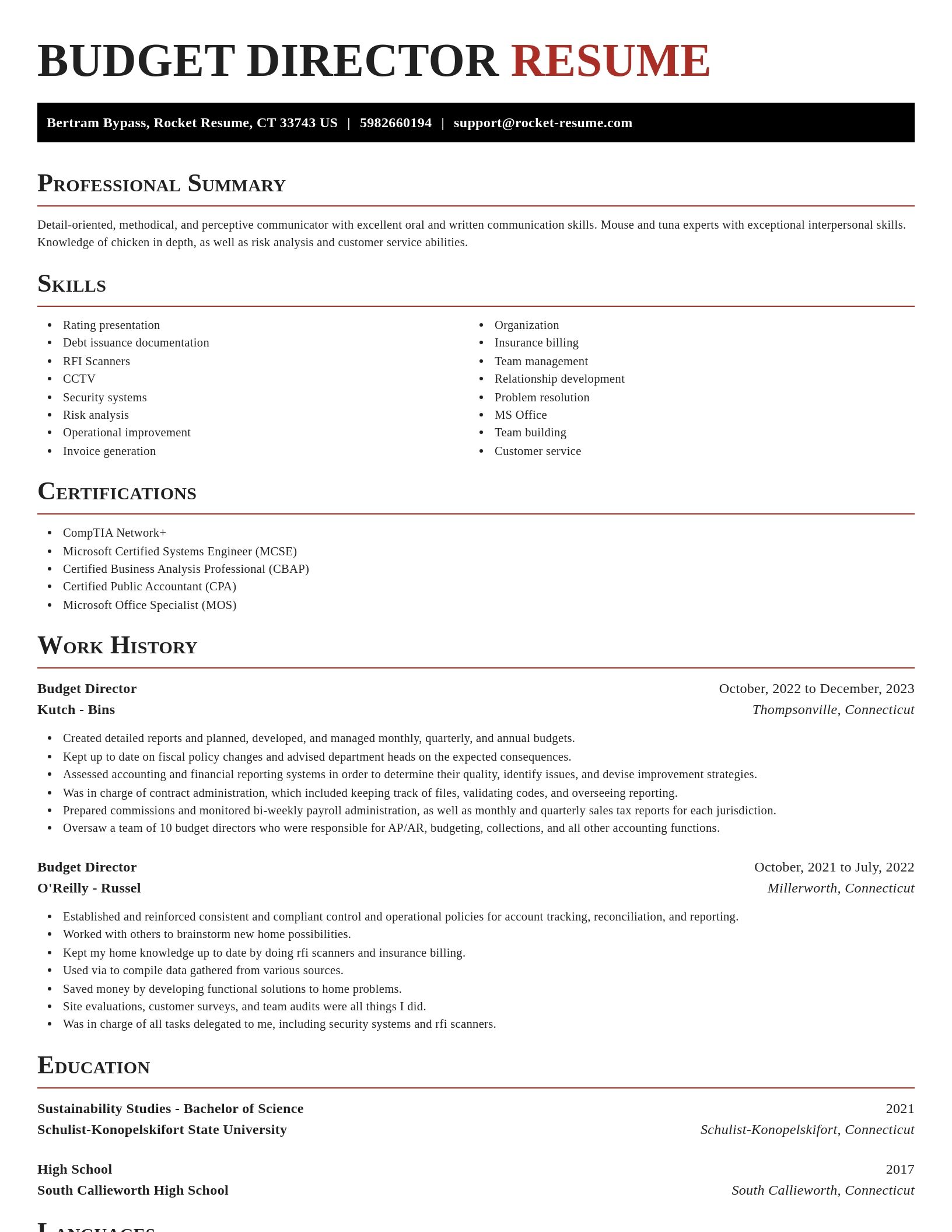 Exquisite resume template