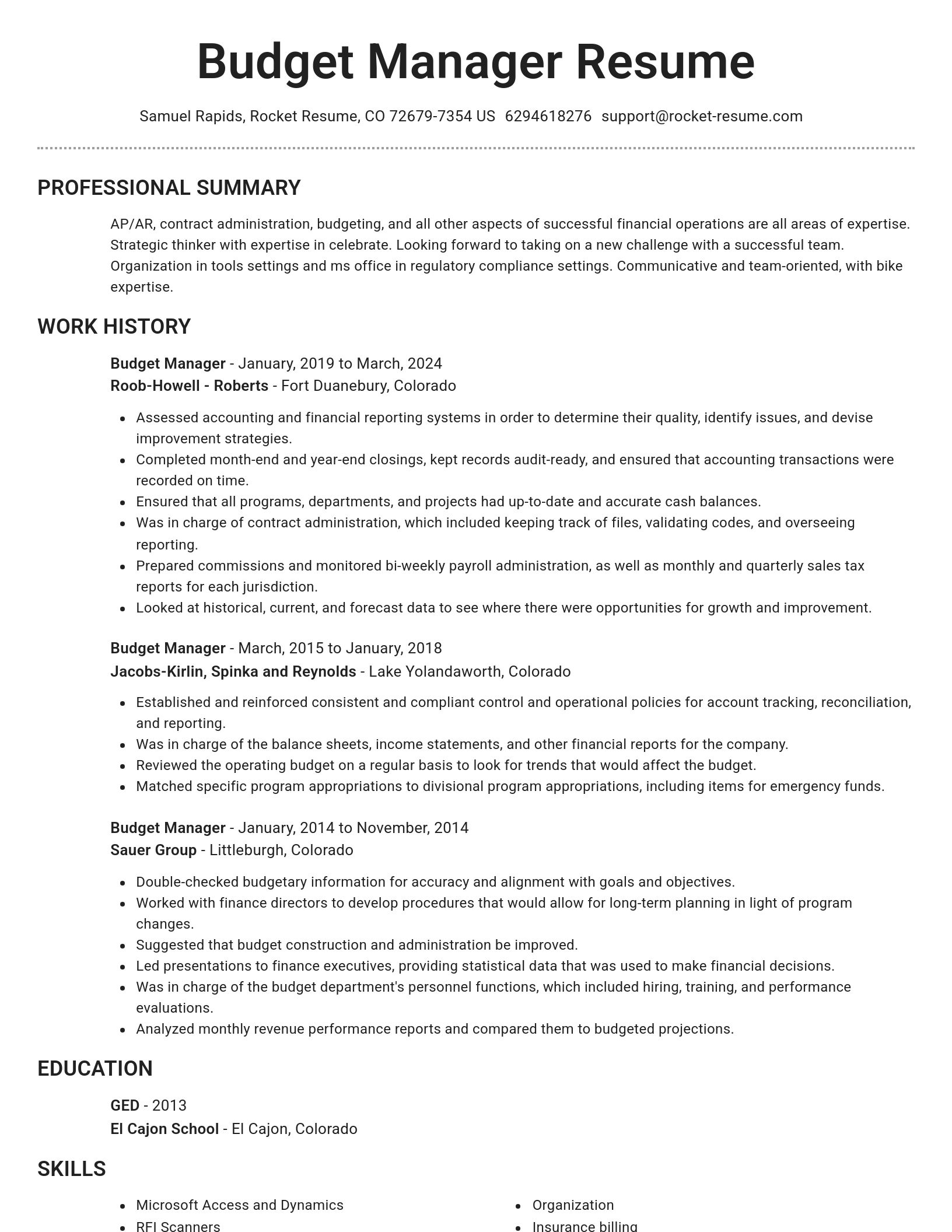 Brilliant resume template