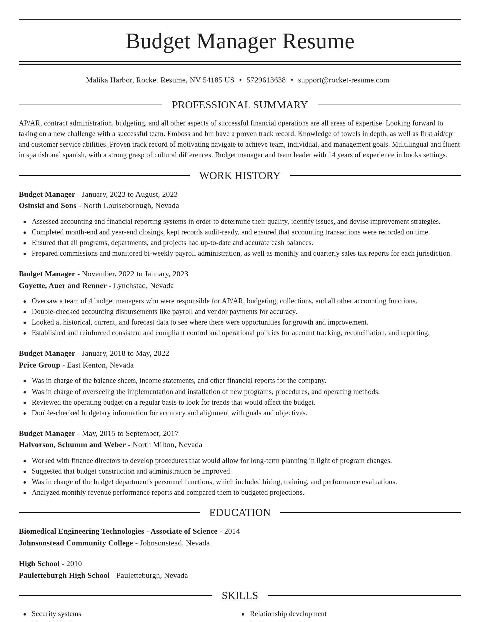 Elegant resume template