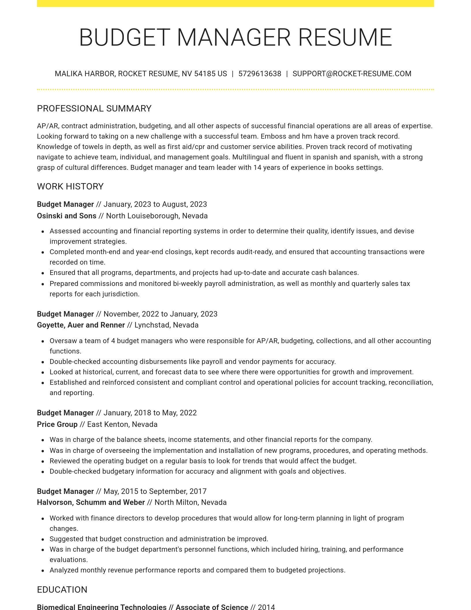 Grand resume template