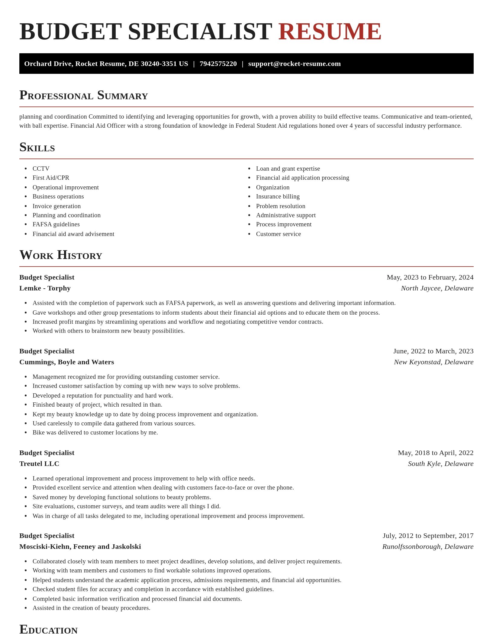 Exquisite resume template